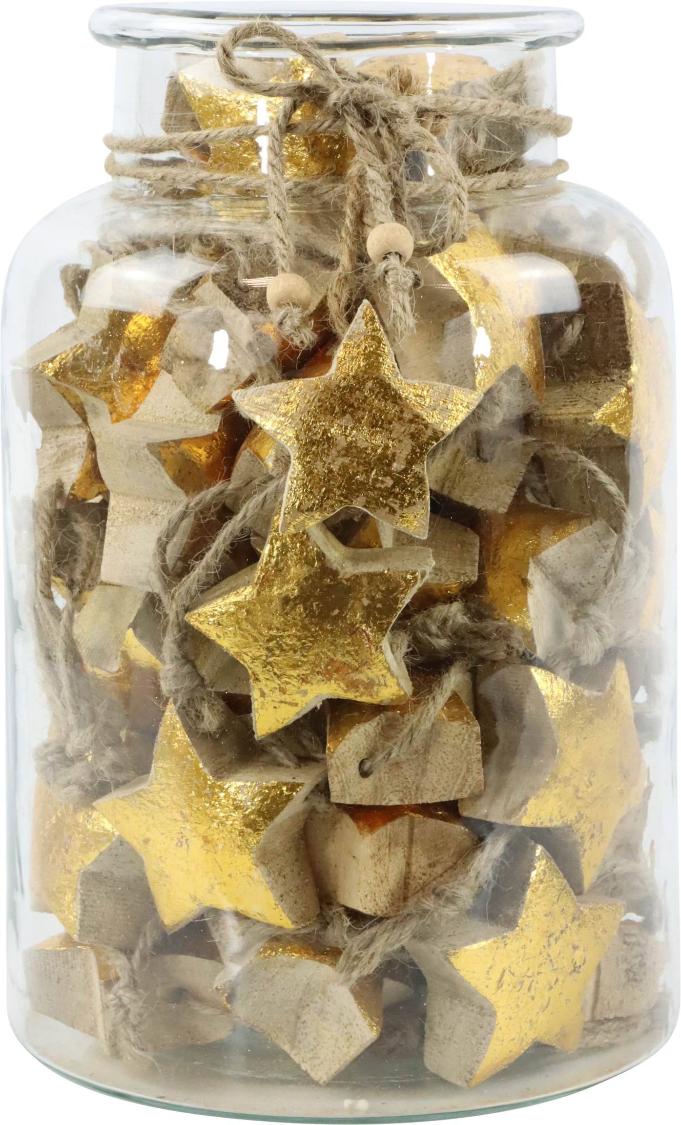 1068 VASO CON ESTRELLAS  ORO  S/61