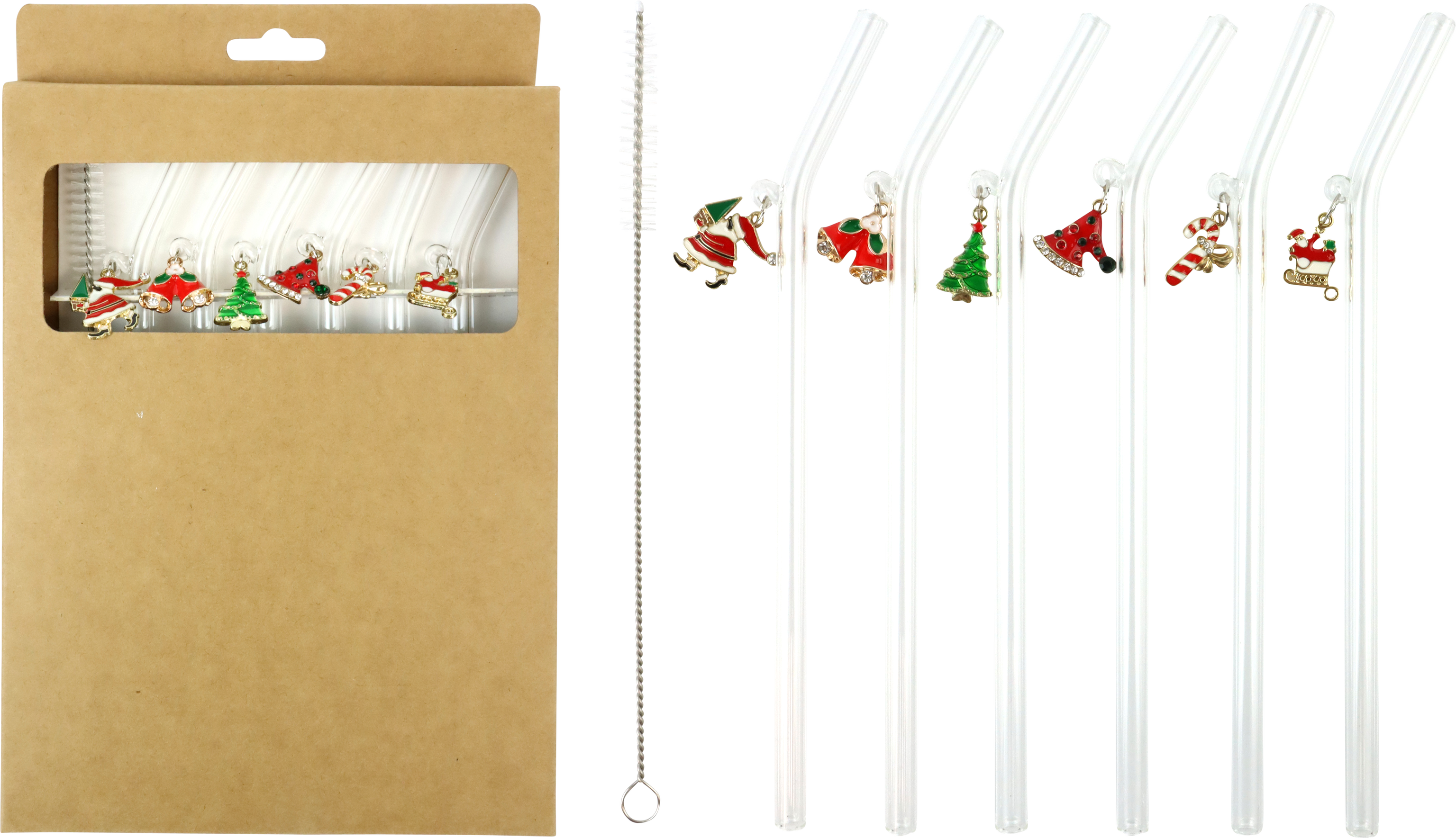 1261 PÁJAS DE VASO XMAS PARTY  S/6