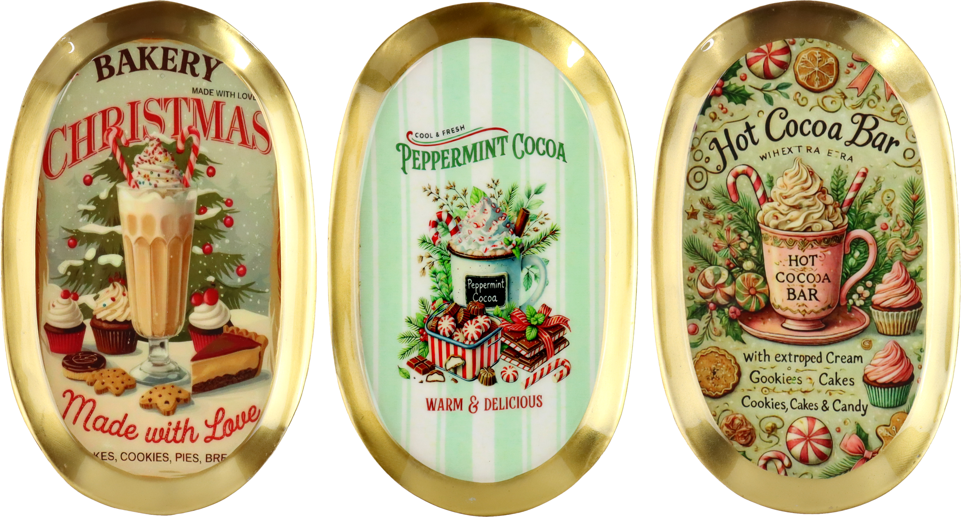 1544 TABLETTS CHRISTMAS BAKERY  S/3