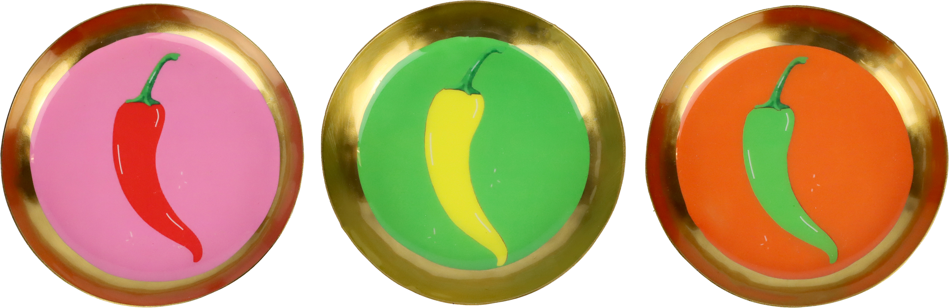 1568 PLATES HOT CHILLI  S/3