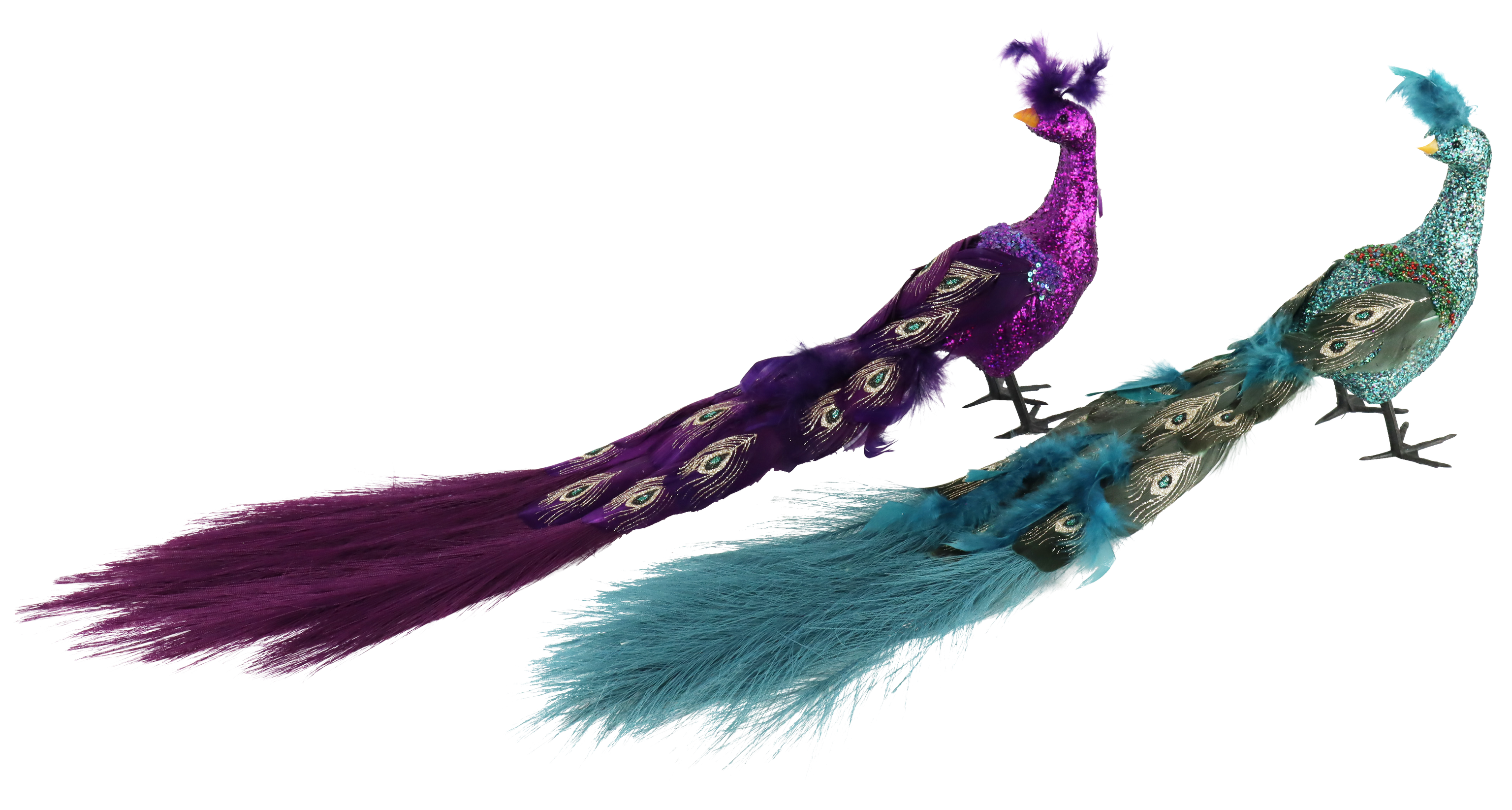 1697 OISEAUX D'ORNEMENT PEACOCK  2P