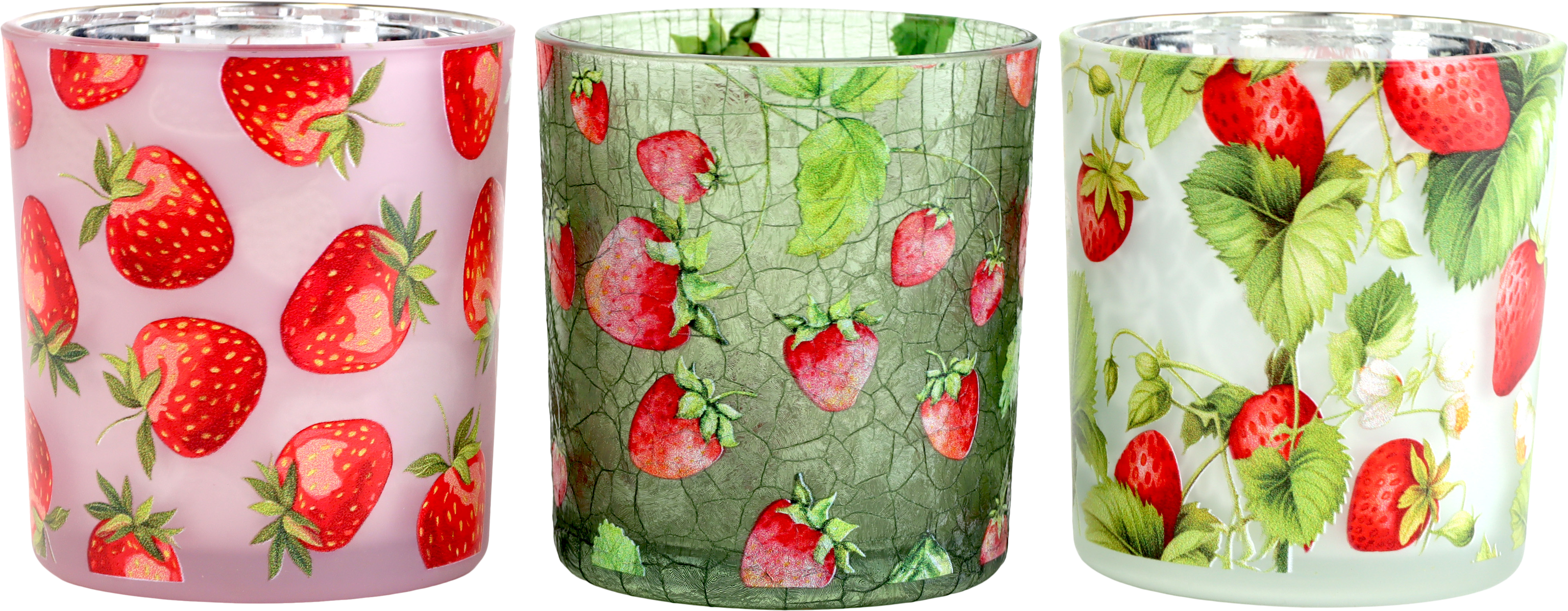 1715 VOTIVES STRAWBERRY FIELDS  S/3
