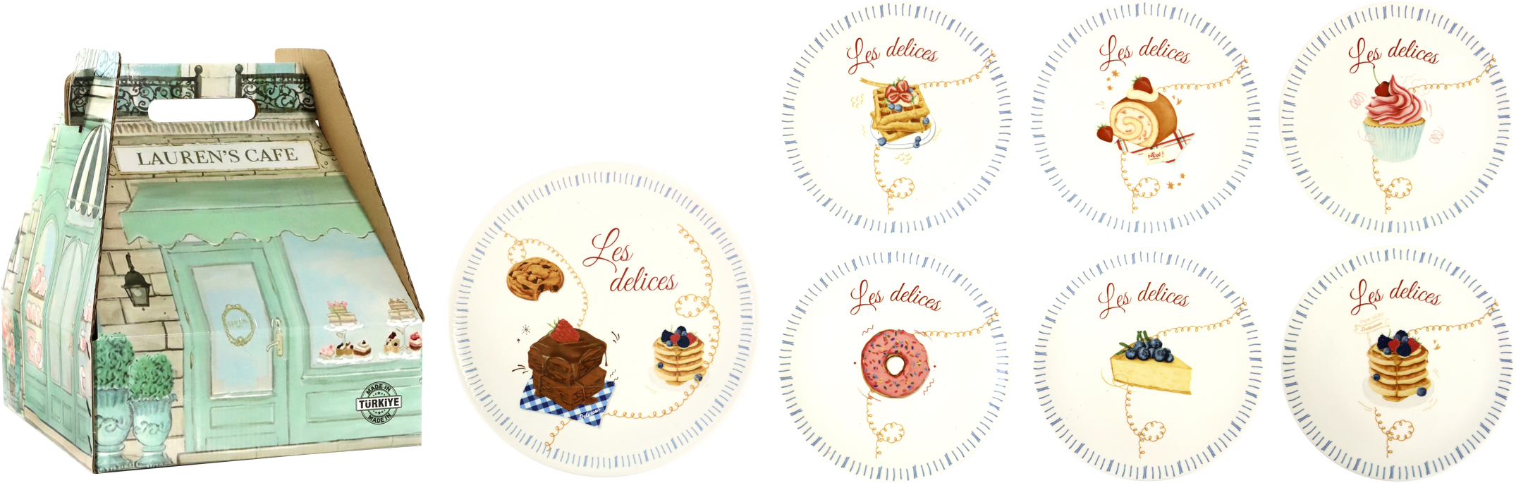 1743 GIFTBOX CAKE CAROUSEL  S/7