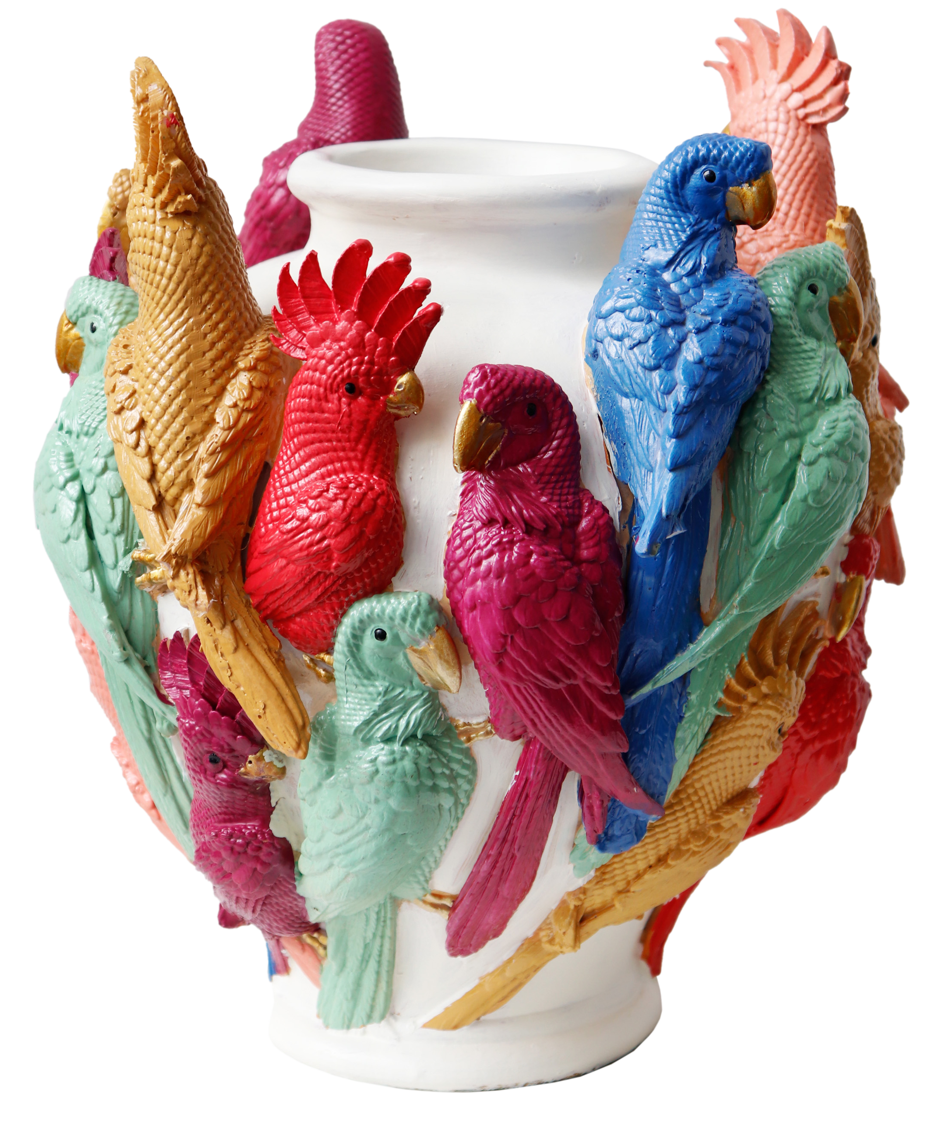 1858 VASE D'OBJET PARROT PARTY