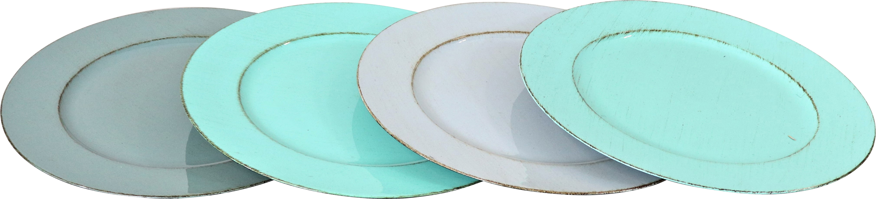 2122 SOUS-ASSIETTES  AQUA  4P