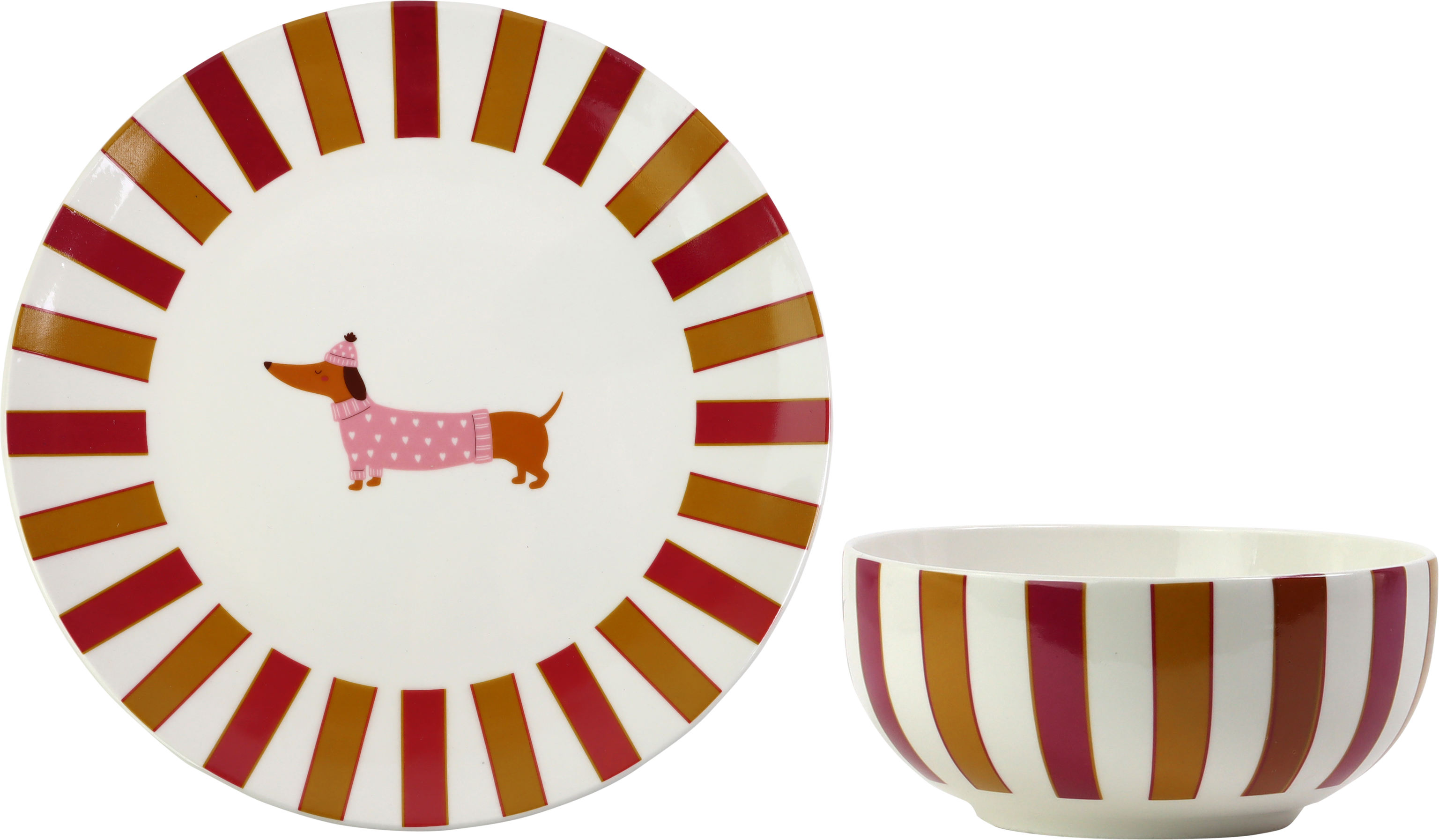 2149 PLATE AND MUG DACKEL-LIEBE  S/2