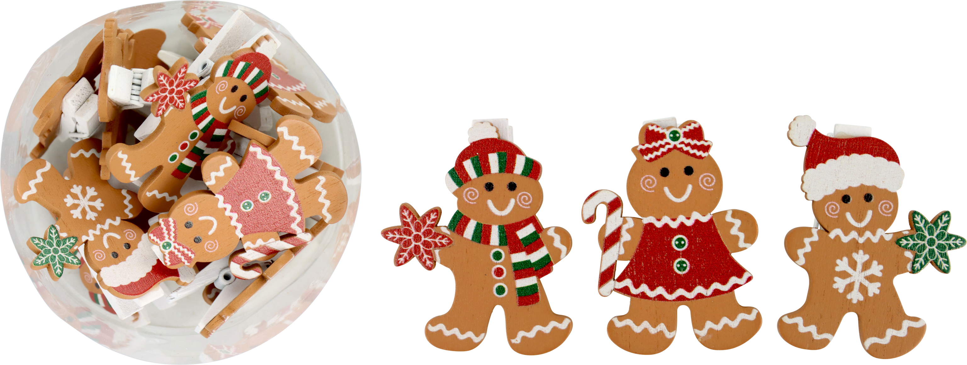 2748 GRIP CLIP GINGERBREAD MAN  S/12