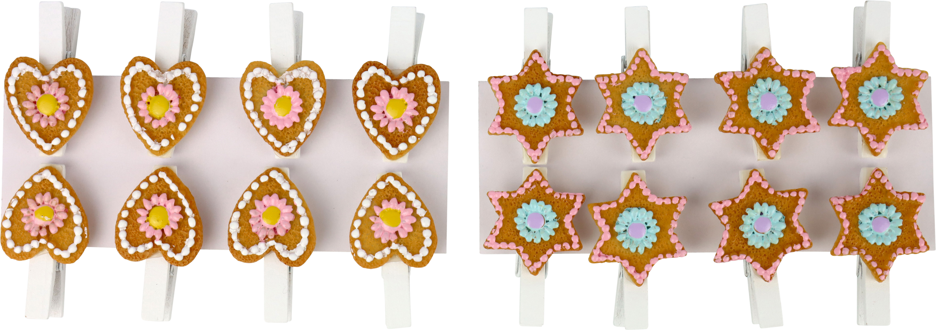 2819 PINCES « ÉTOILE CŒUR » 16P