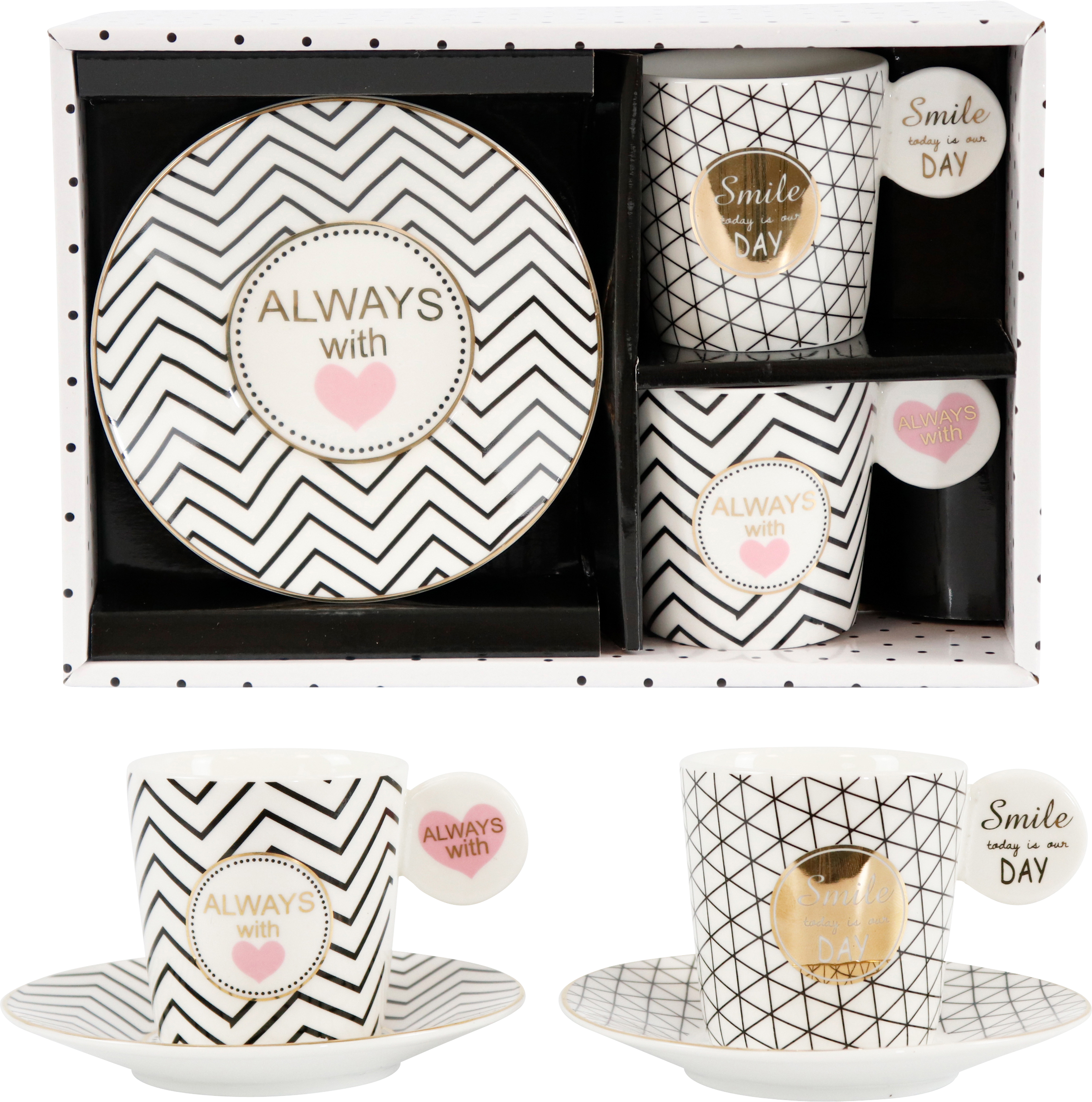 2828 ESPRESSO-SET LOVE  S/2