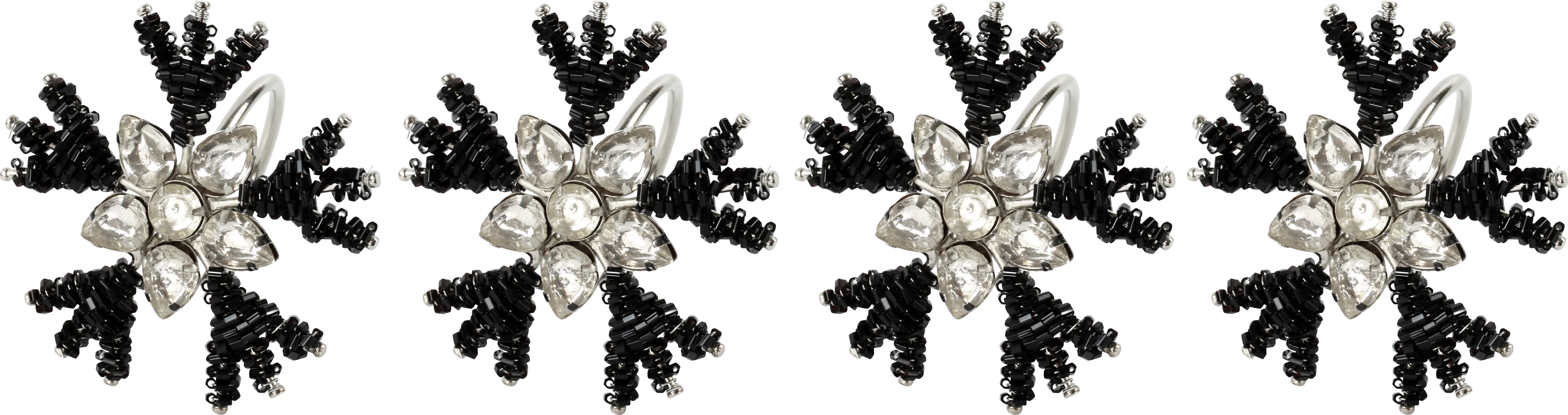 3400 SERVIETTENRINGE NOIR  S/4