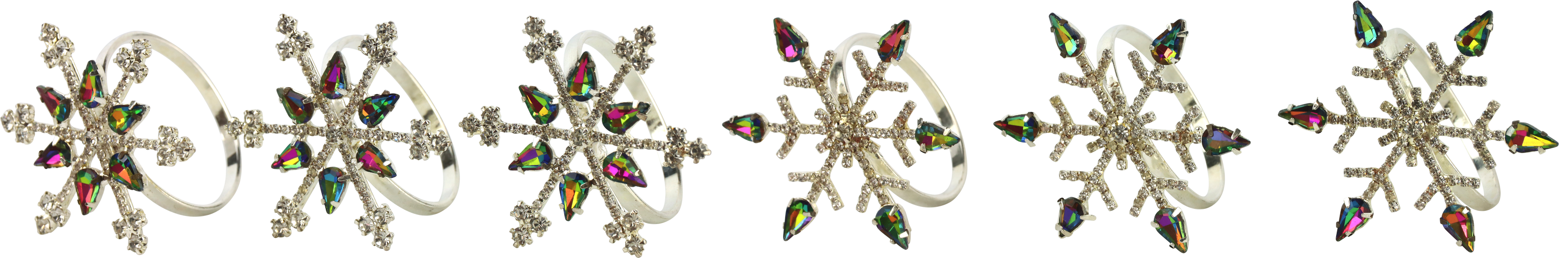 3564 SERVIETTENRINGE KRISTALL  S/6