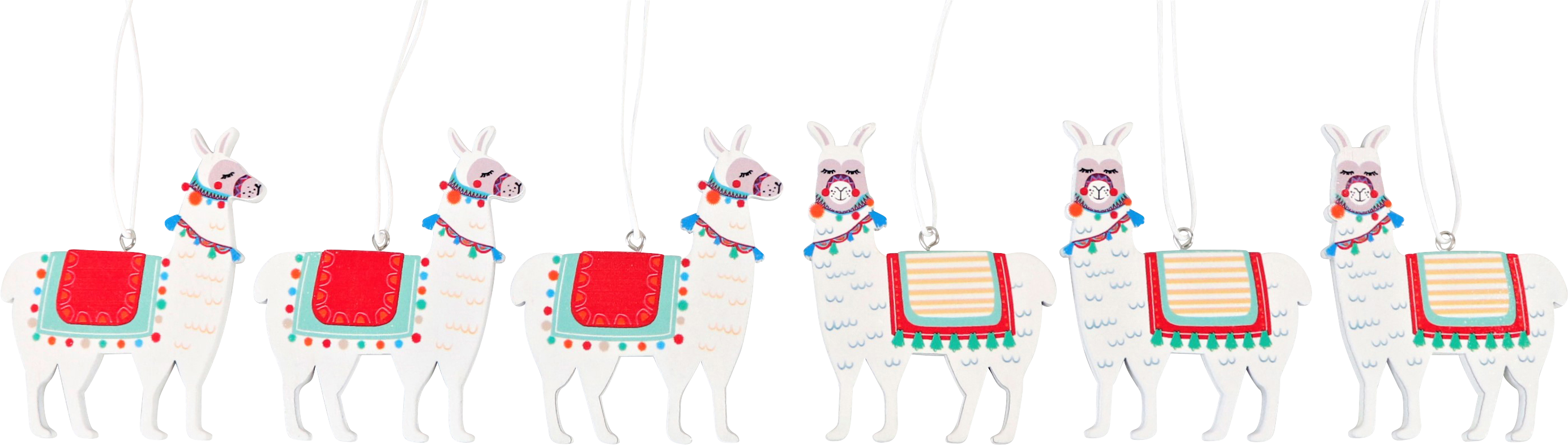 3683 WOODEN HANGERS LAMA  S/6