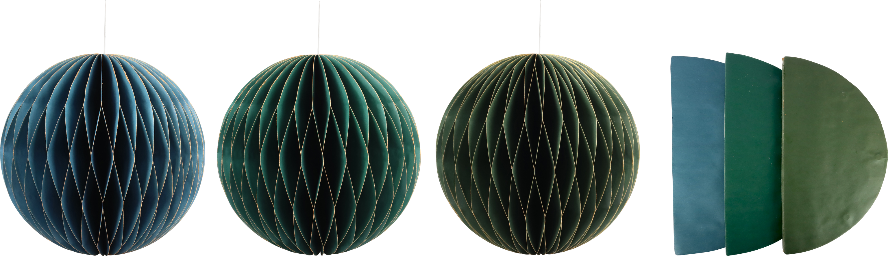 3795 BOLAS DECORATIVAS «HONEYCOMB» S/3