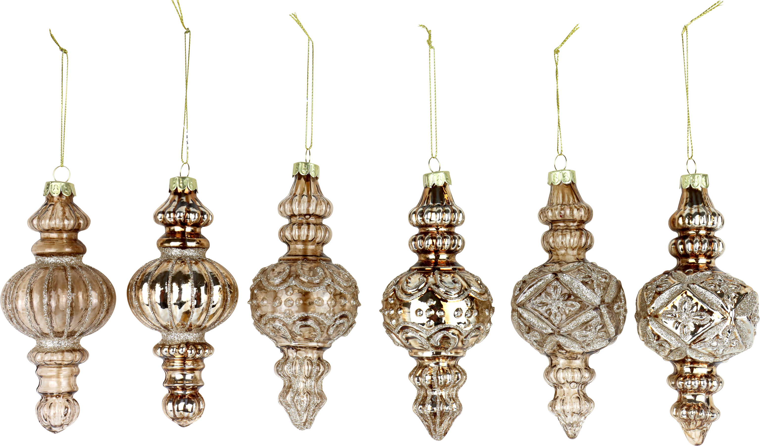 3823 GLASORNAMENTE EXCELSIOR  S/6