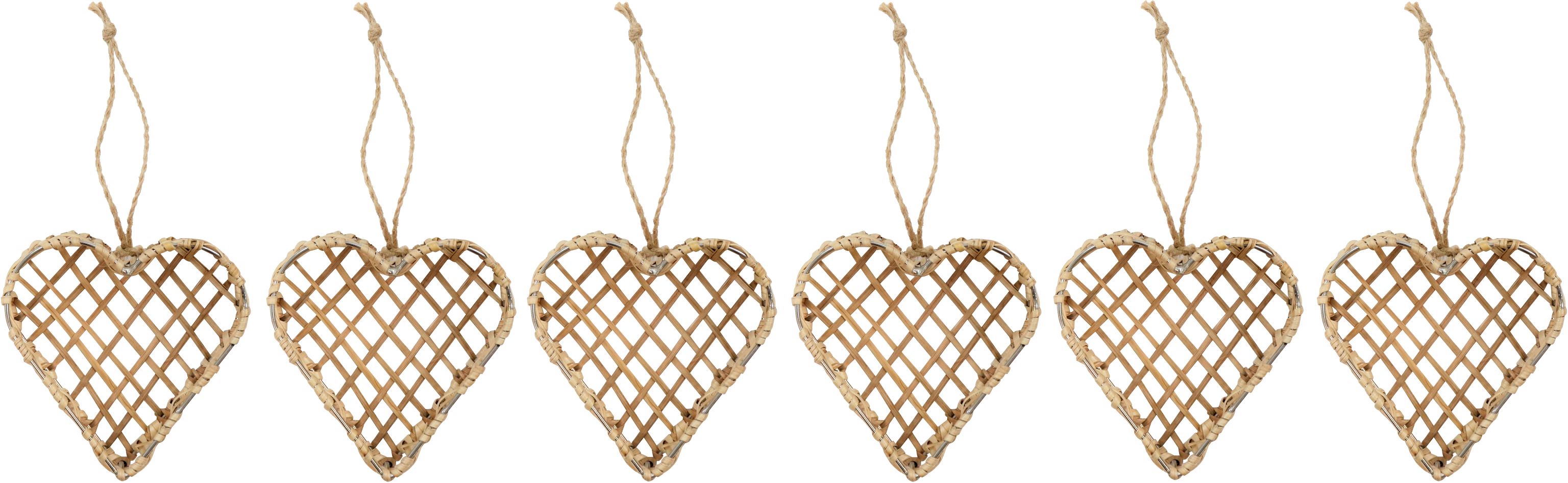 3834 RATTANANHÄNGER HERZ  S/6