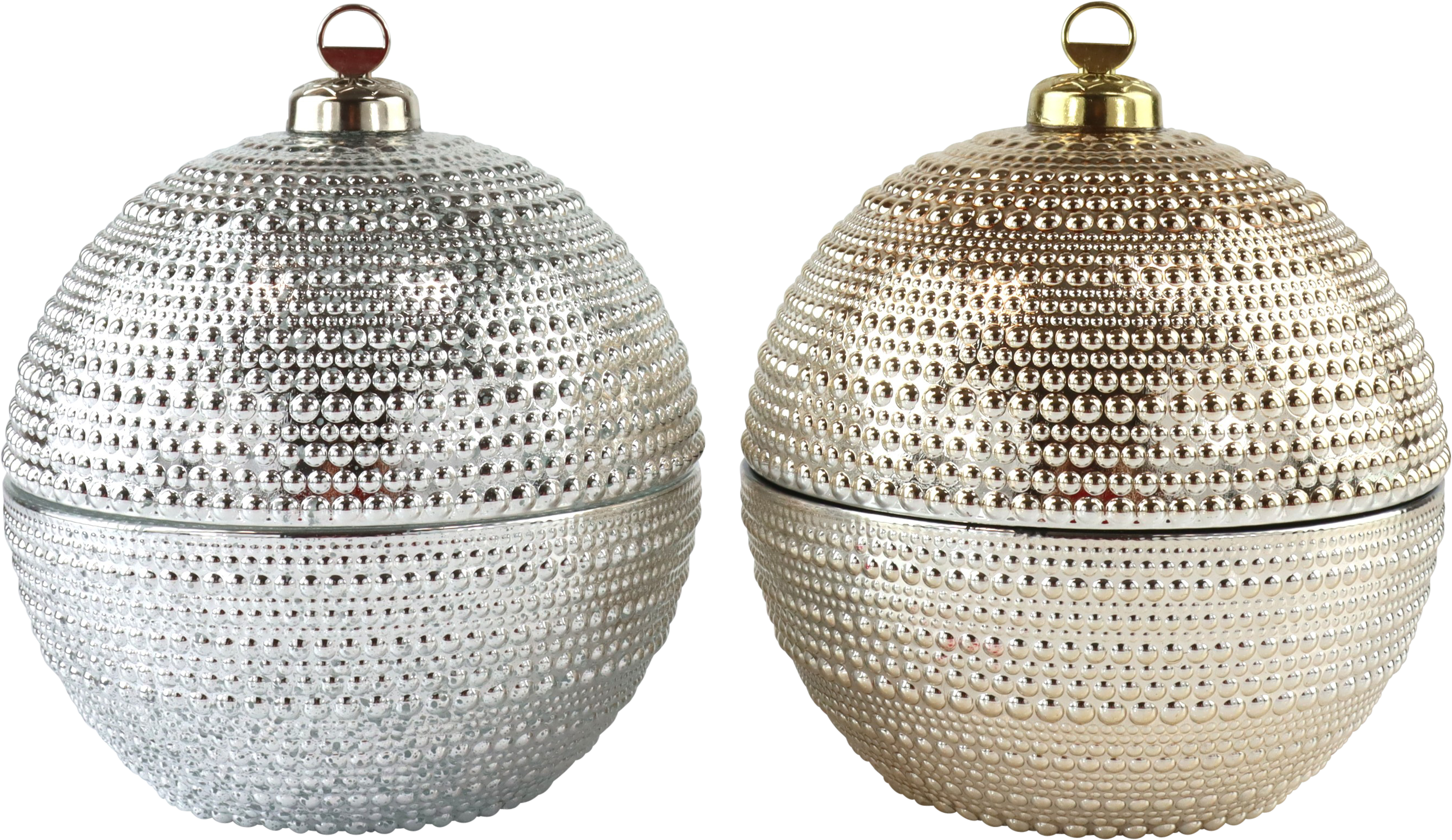 3921 GLASSBOX XMAS BALL  S/2