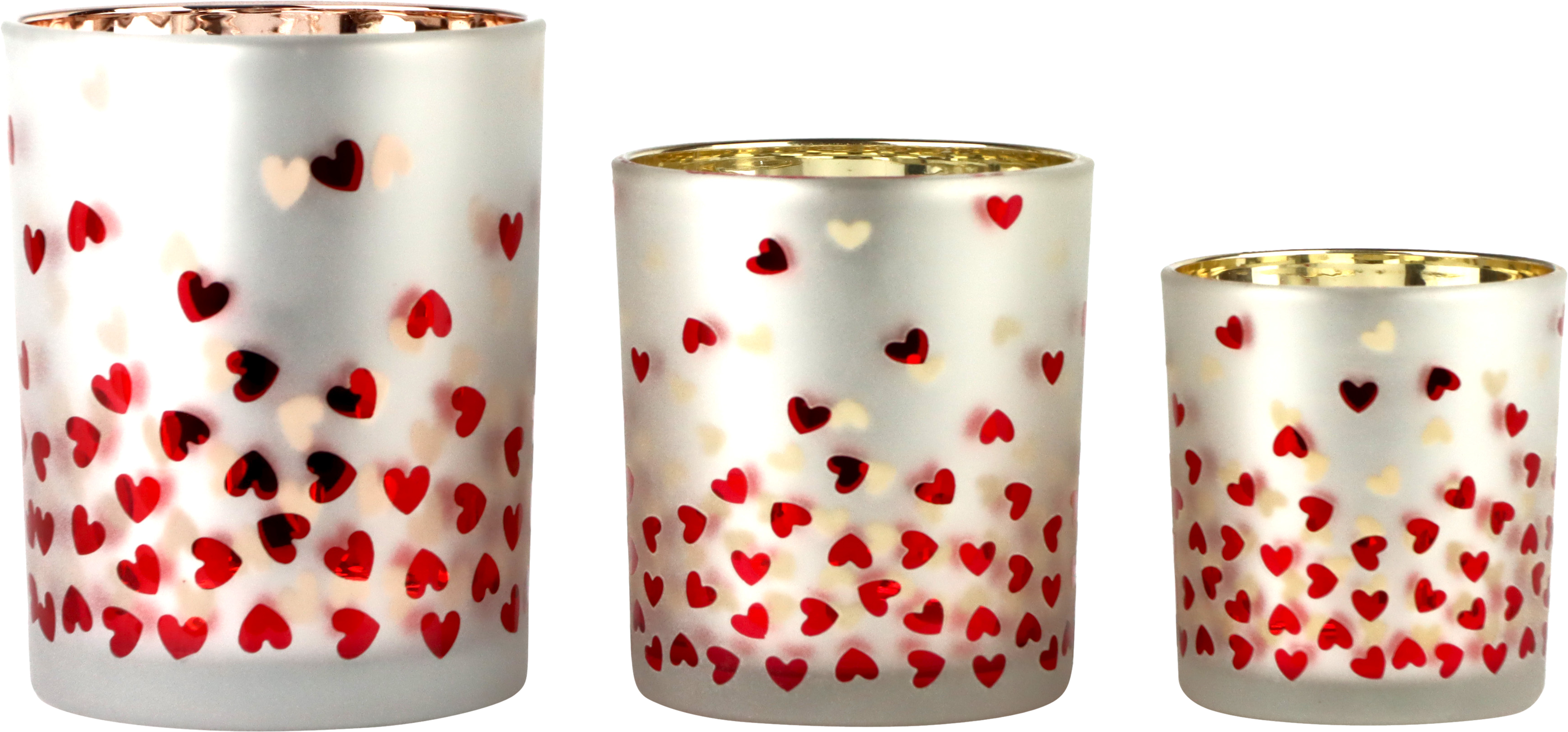 3927 CANDLE LIGHTS HEARTS  S/3