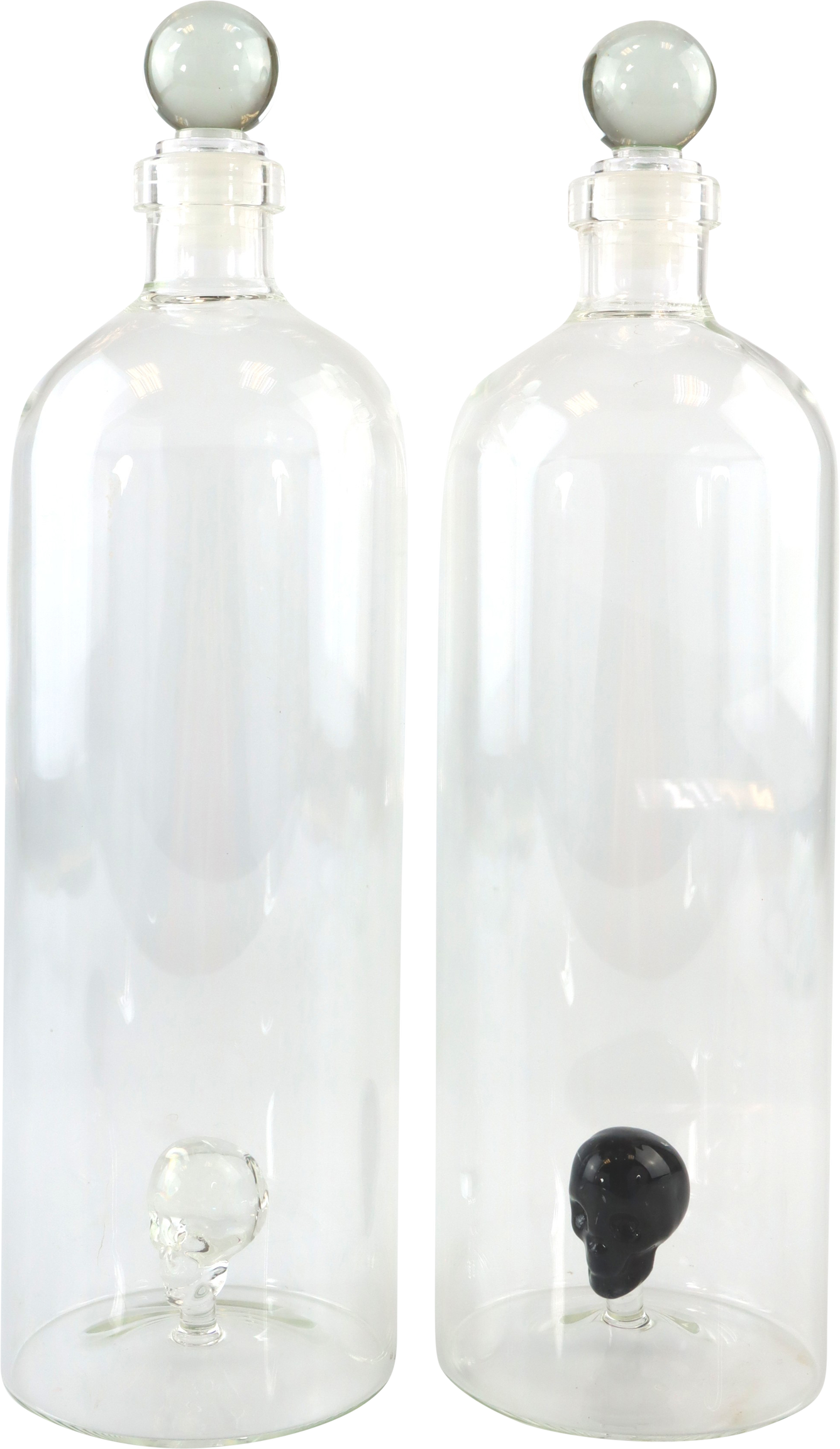 3935 GLASKARAFFEN SKULL SIP  S/2