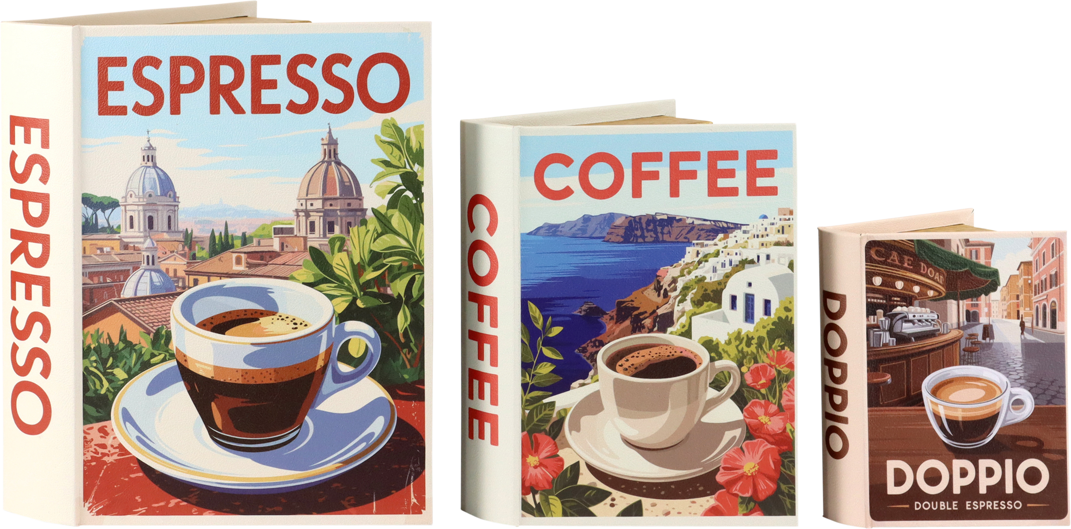 4098 HOLZKISTEN CAFFÈ ITALIANO  S/3