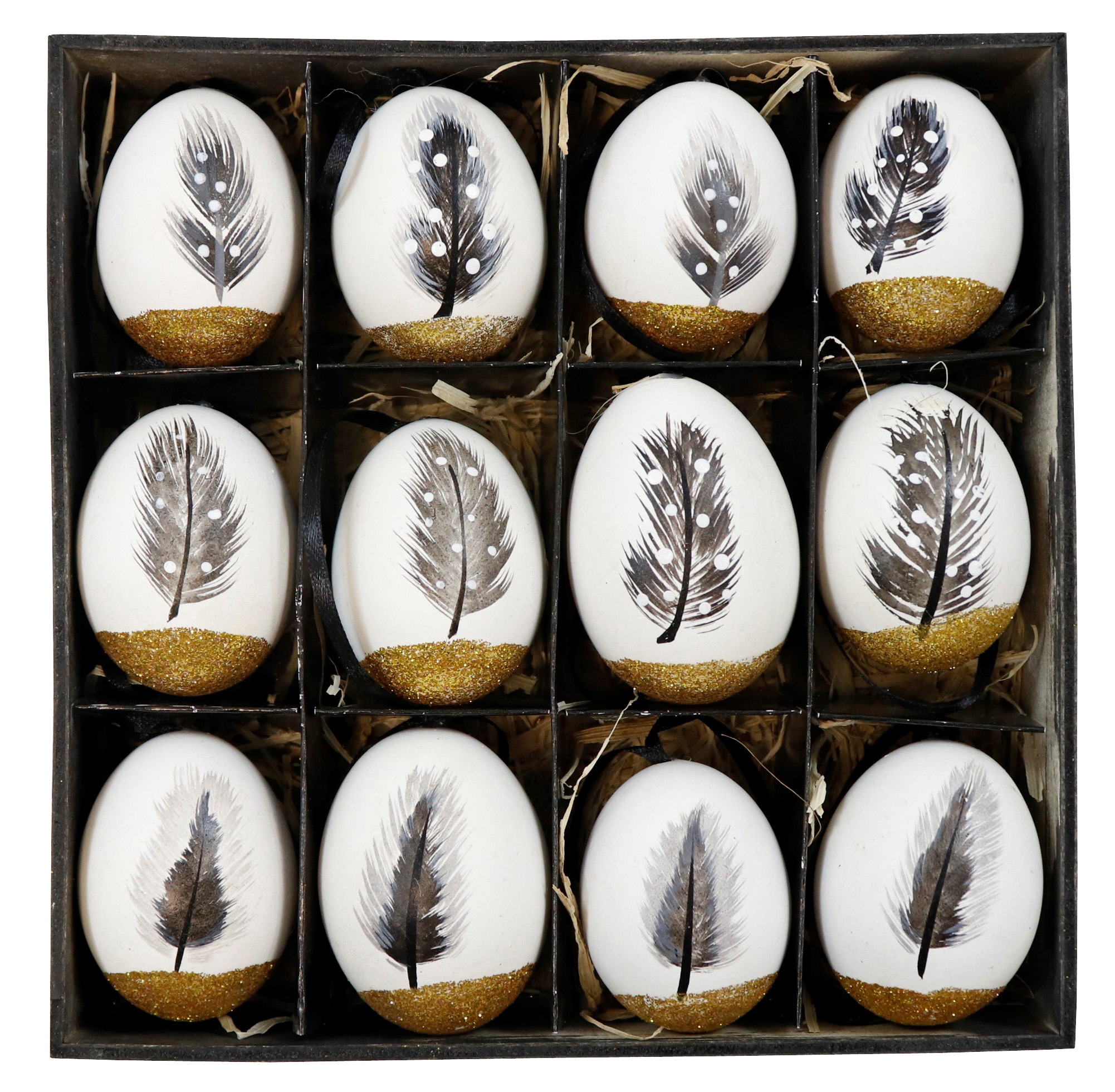 4385 EIERDISPLAY FEDERN  S/12