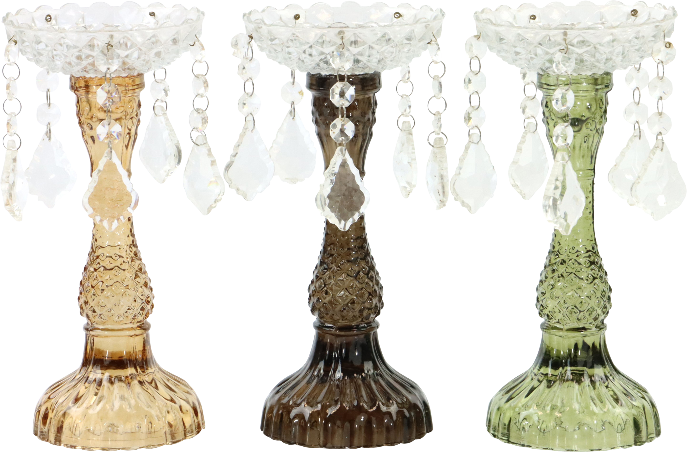 4572 GLASLEUCHTER AMBER AURA  S/3