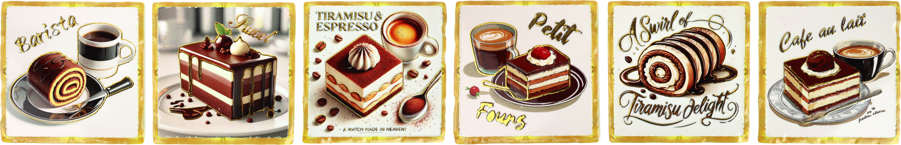 4585 SOUS-VERRES COFFEE TIME  6P