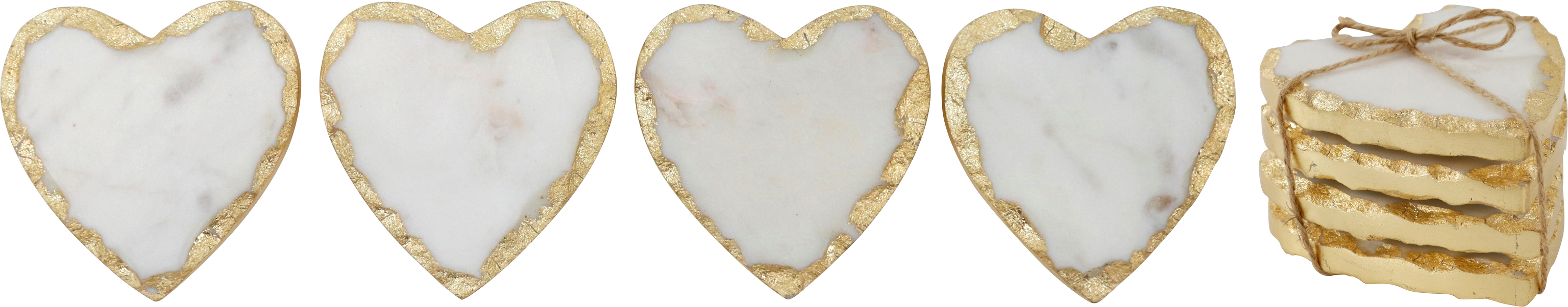 4631 DESSOUS-DE-PLAT COEUR CARRARA  4P