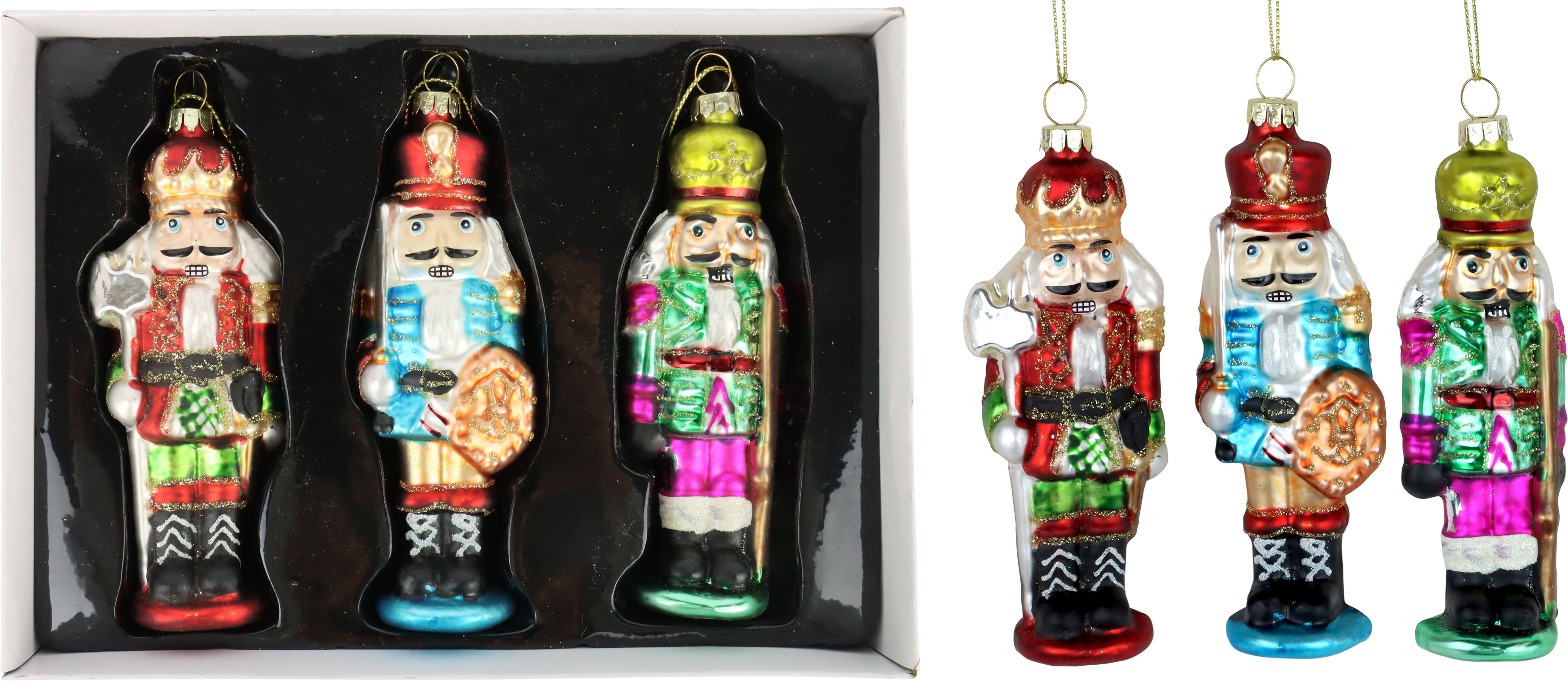 4703 GLASSCHMUCK NUSSKNACKER  S/3