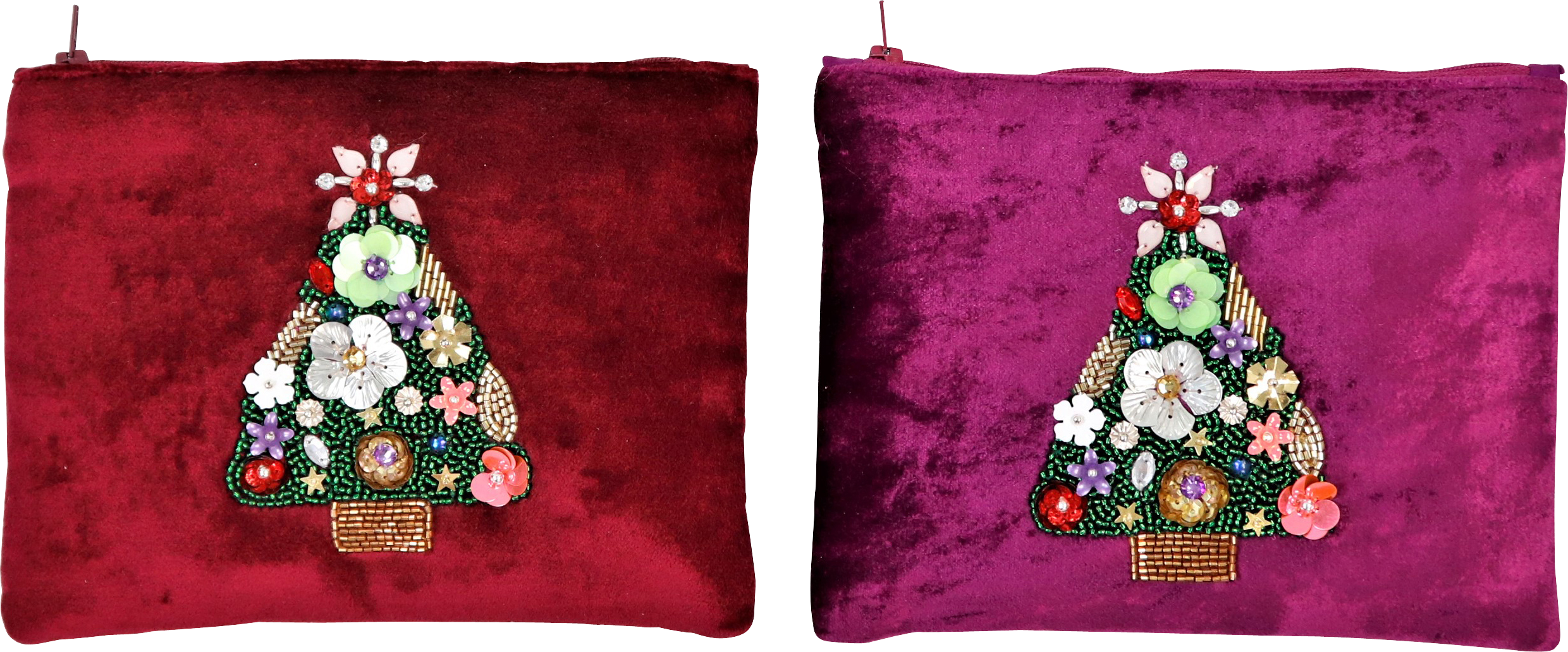 4713 POCHETTES  CHRISTMAS TREE  2P