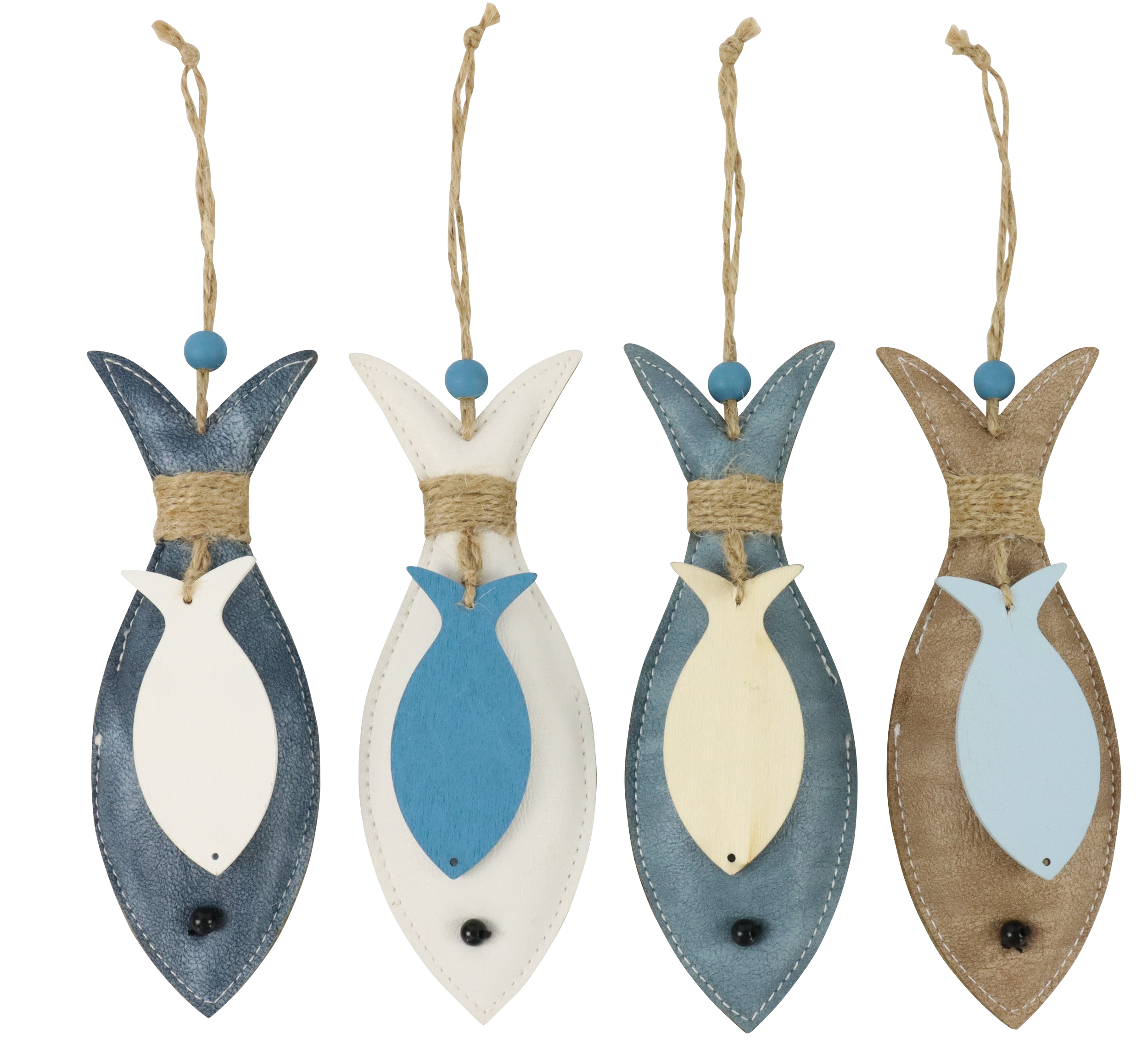 4752 PENDENTIF EN CUIR FISCHE  4P