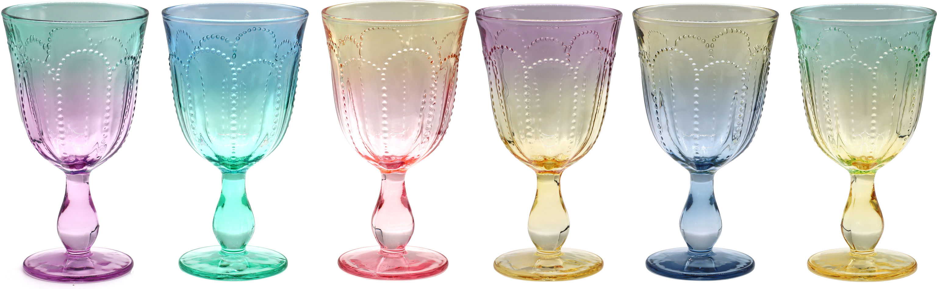 4755 VERRES À VIN VIVA COLOR  6P