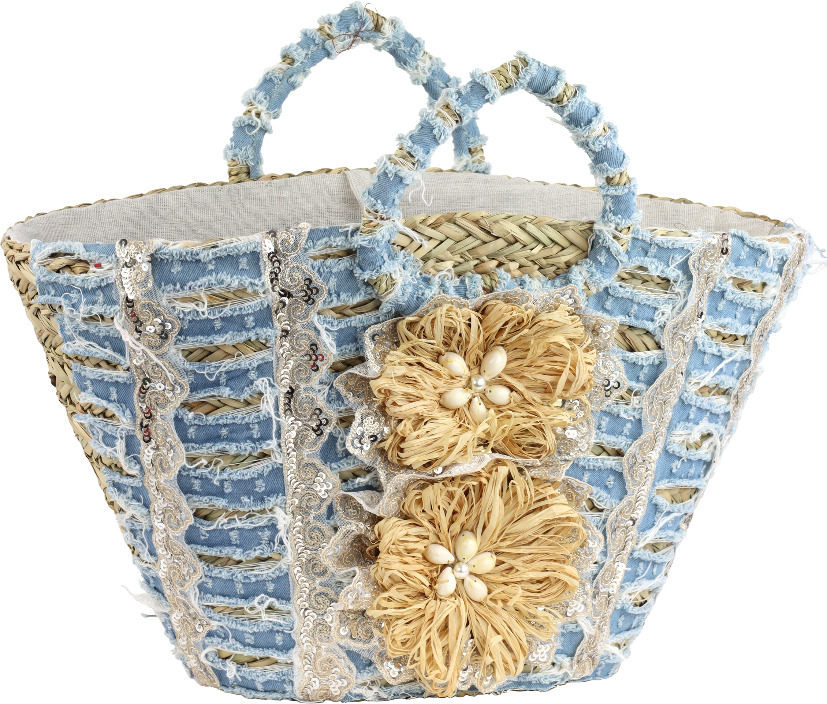 4767 STRAWBAG DENIM DIVA