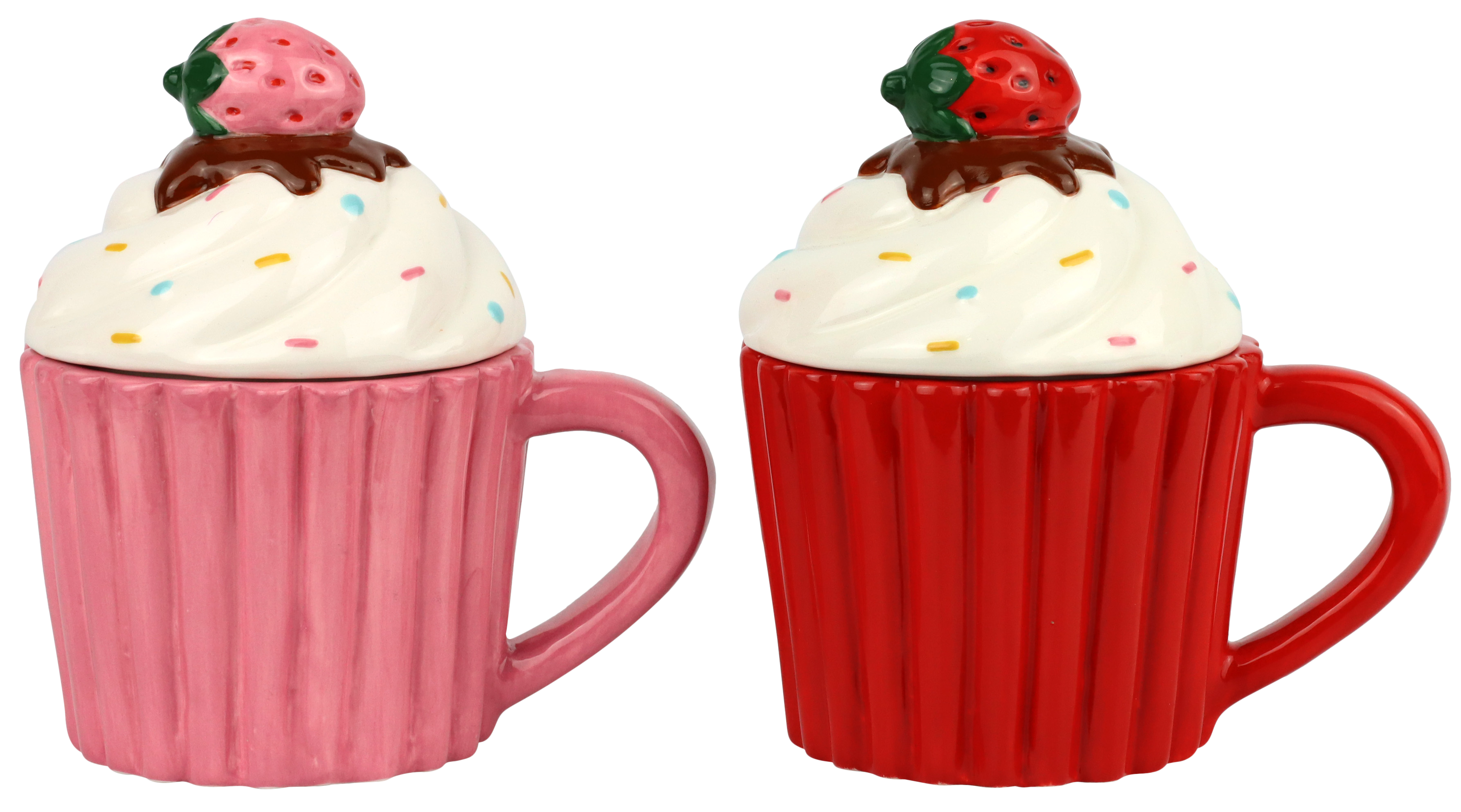 4784 MUGS STRAWBERRY SUNDAE  2P
