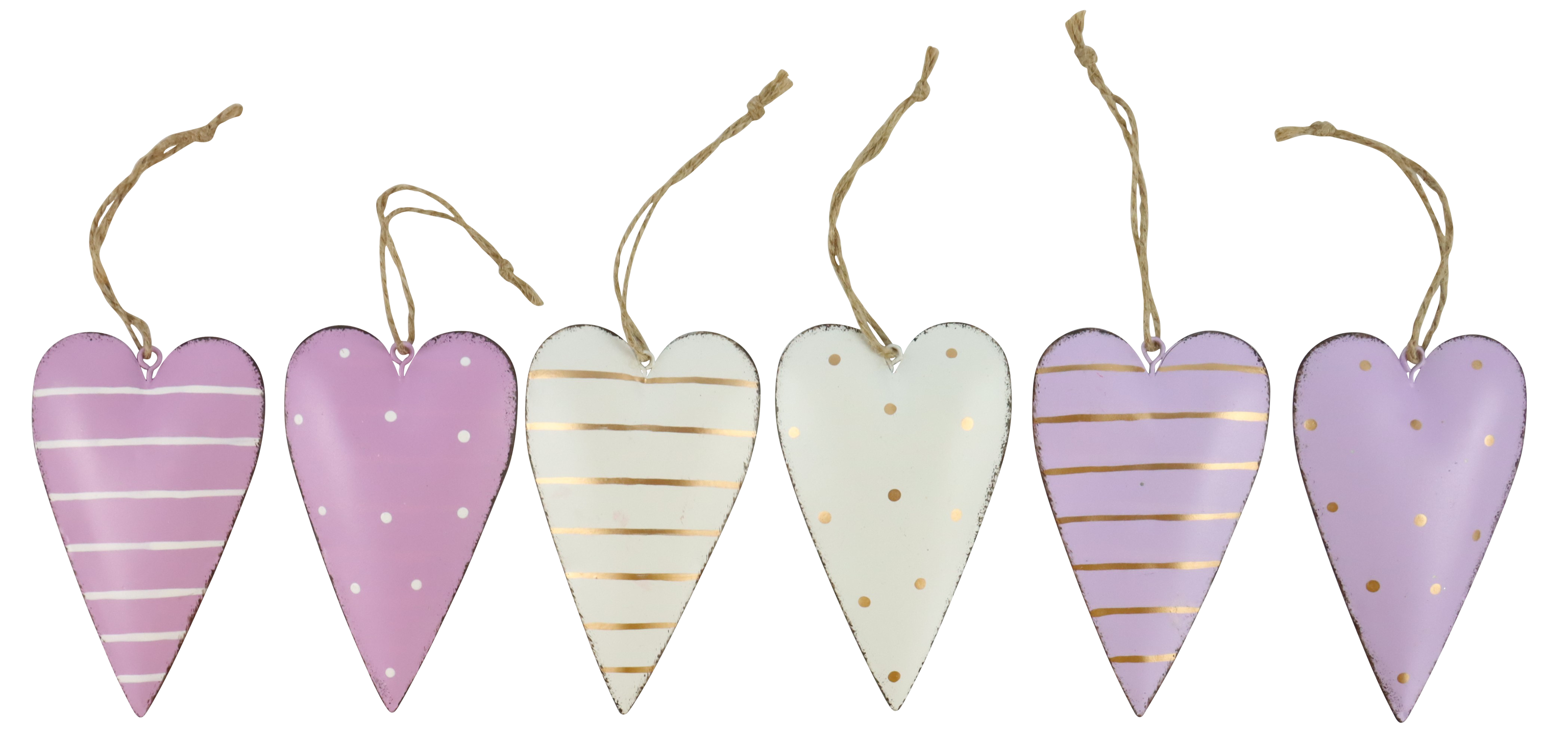 4831 CŒURS EN MÉTAL VIOLETTA  6P