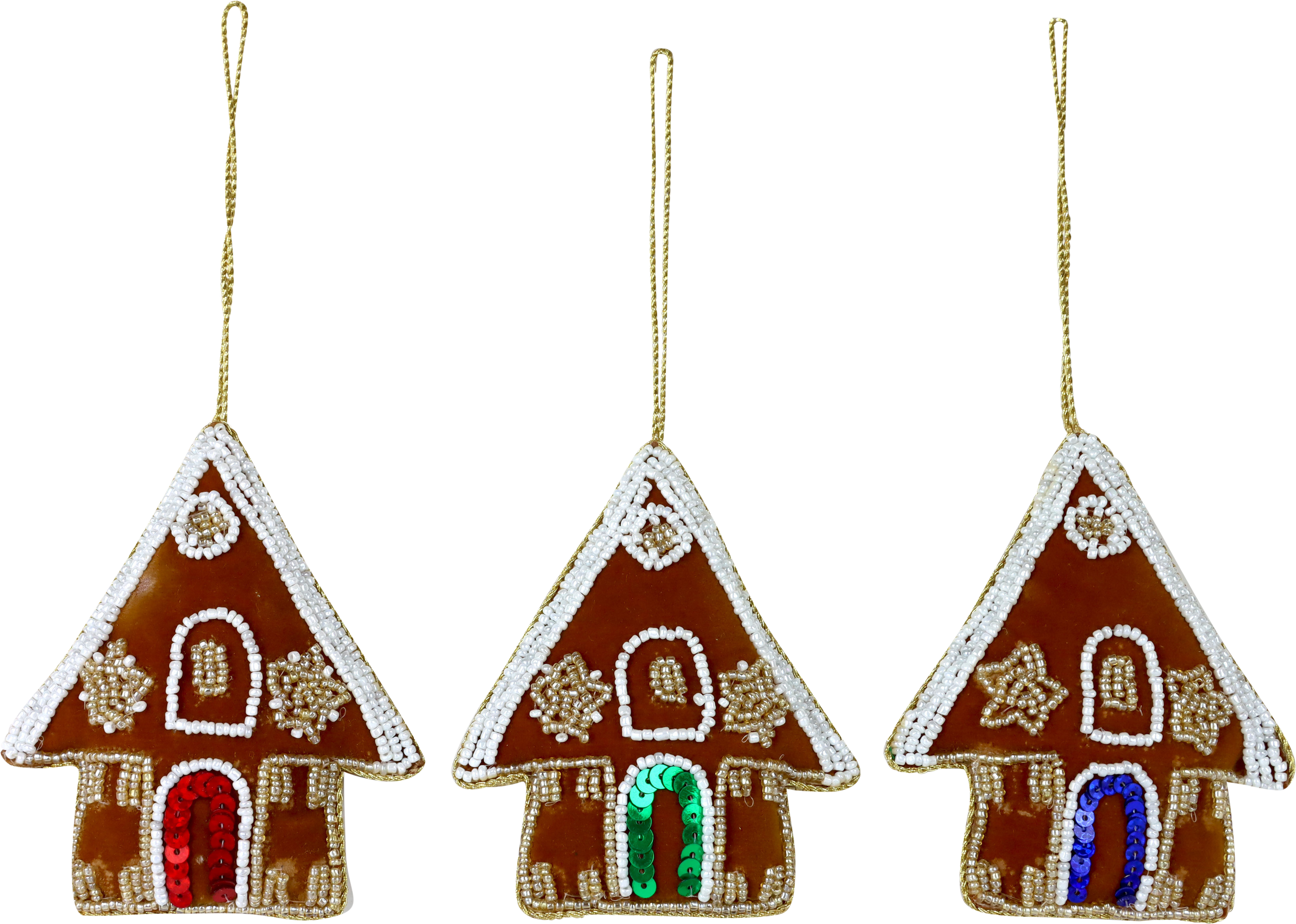 4928 BEAD PENDANT GINGER HOUSE  S/3