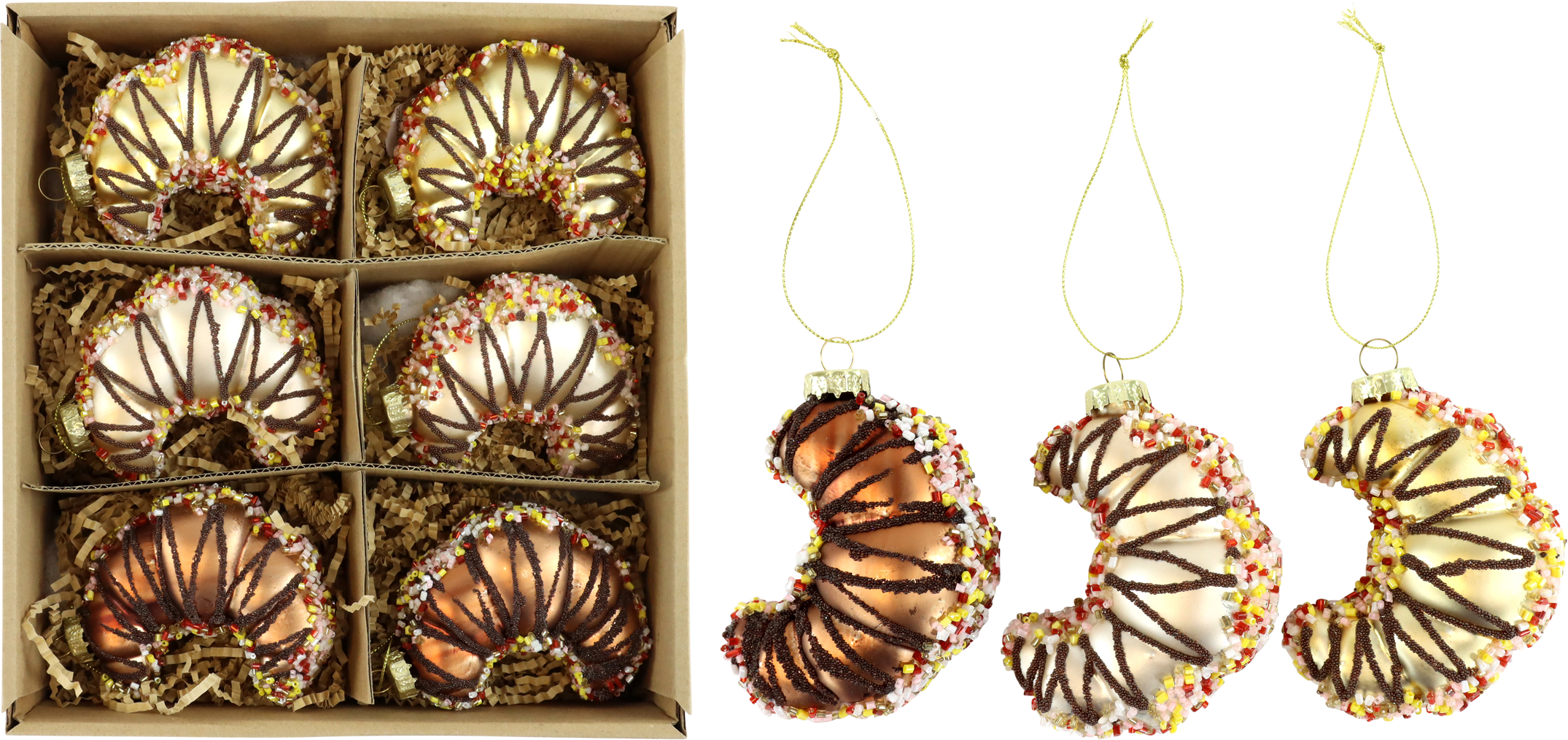 4953 GLASSCHMUCK CROISSANTS  S/6