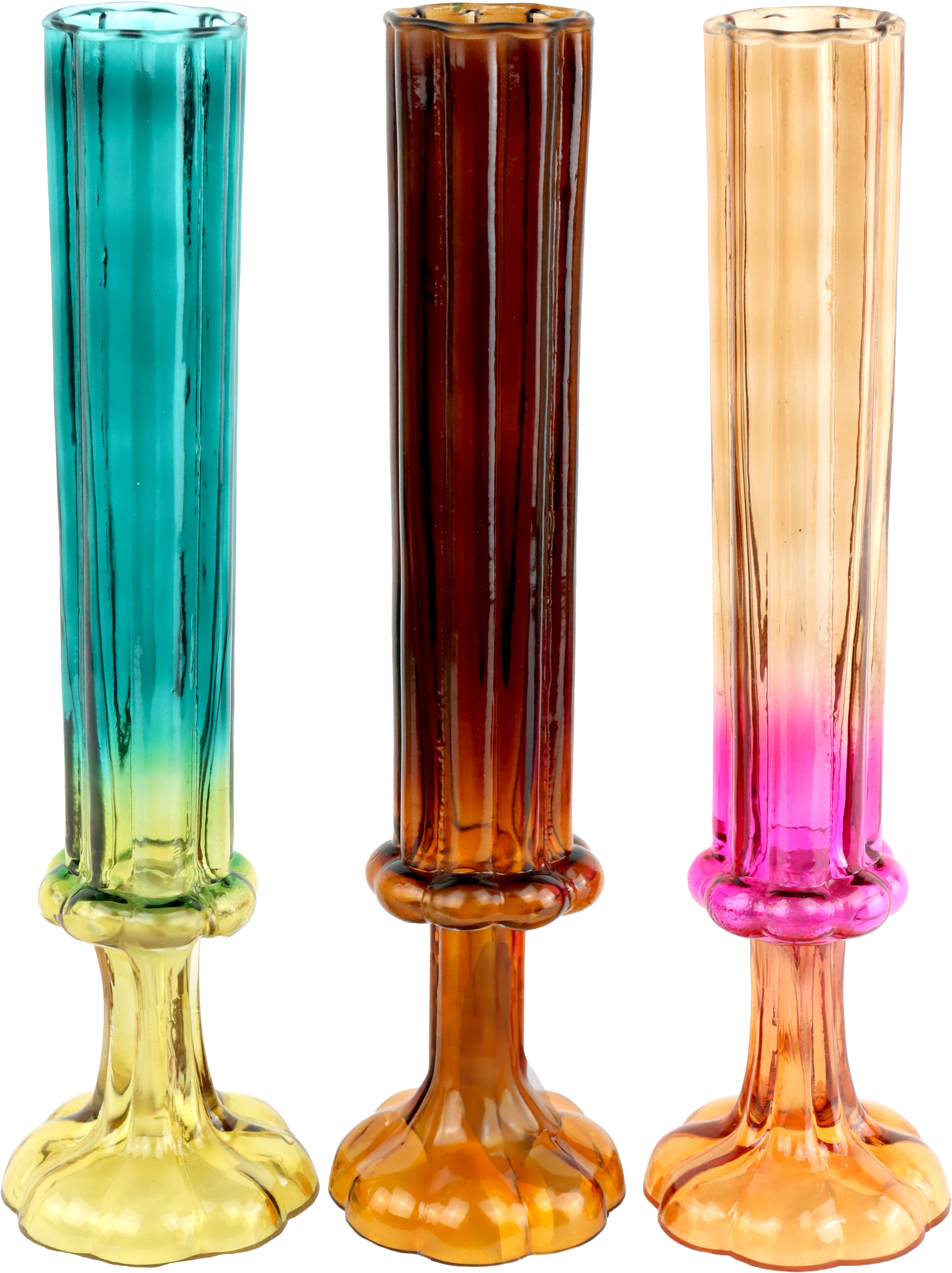 5013 VASE SUNSET GLOW   S/3