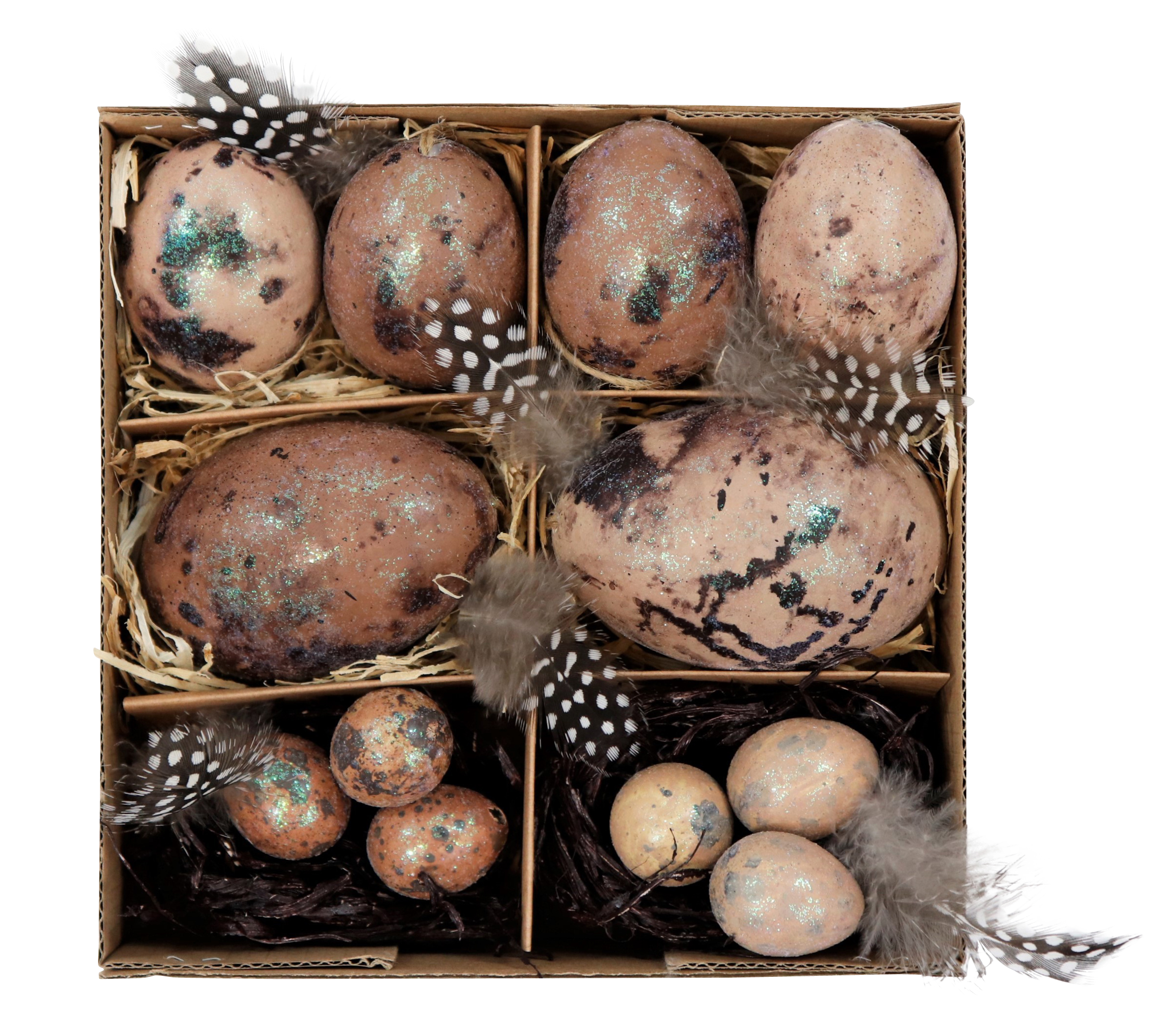 5422 EIERBOX NATURAL BROWN  S/12