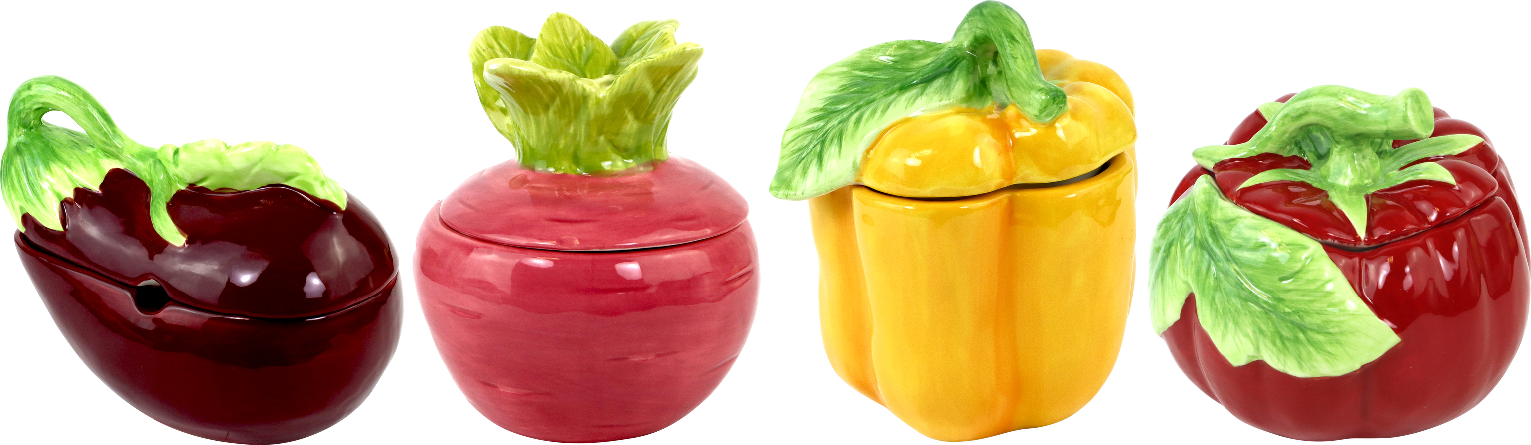 5477 POTS EN CÉRAMIQUE VEGGIE VIBES 4P