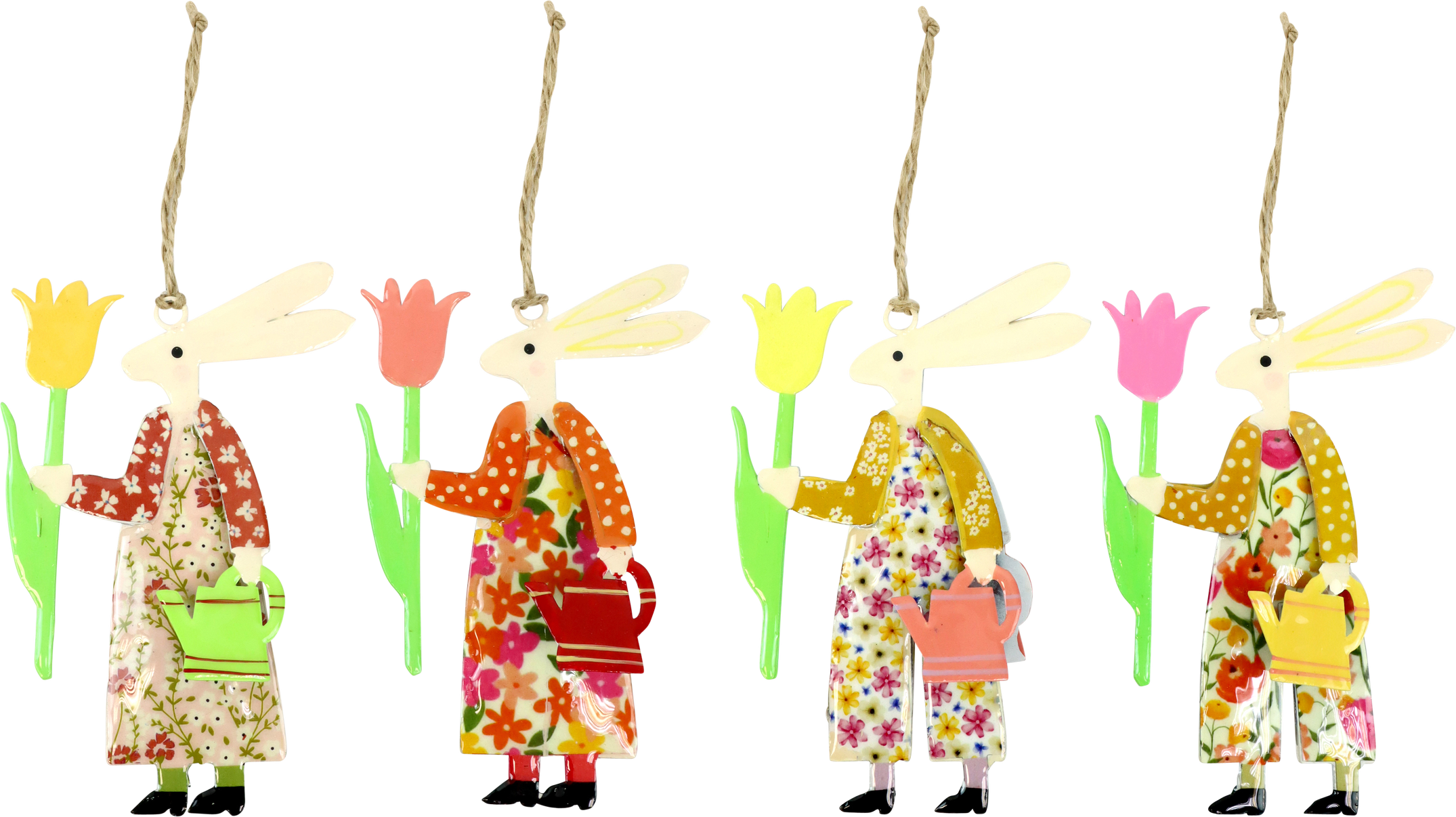 5821 ZIERHÄNGER BUNNY GARDENER  S/4