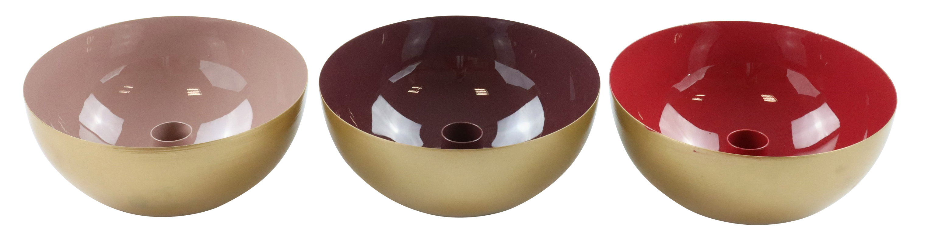 5887 CANDLE PLATES DELUXE  S/3