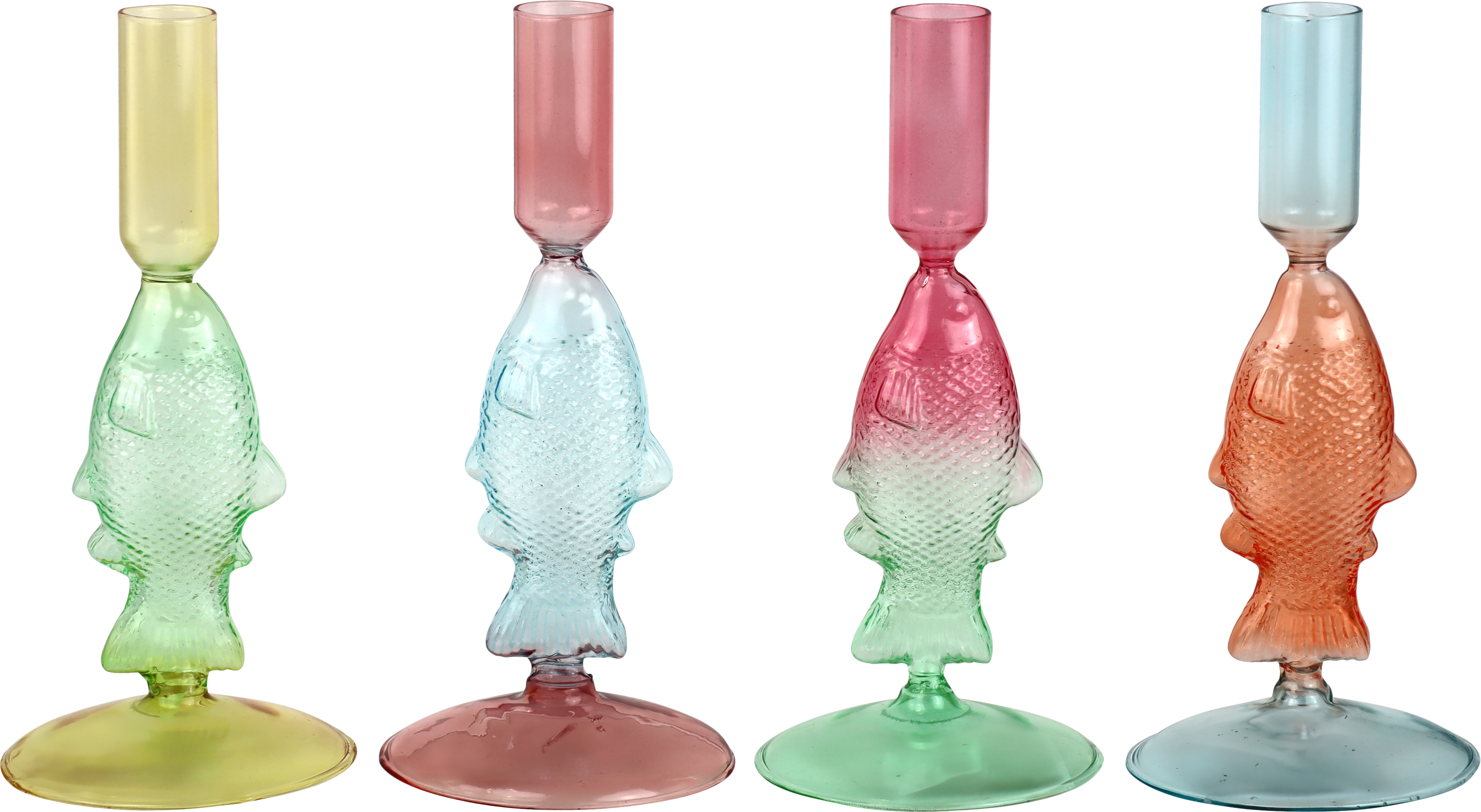 6095 CANDLEHOLDER FISH&FIZZ  S/4