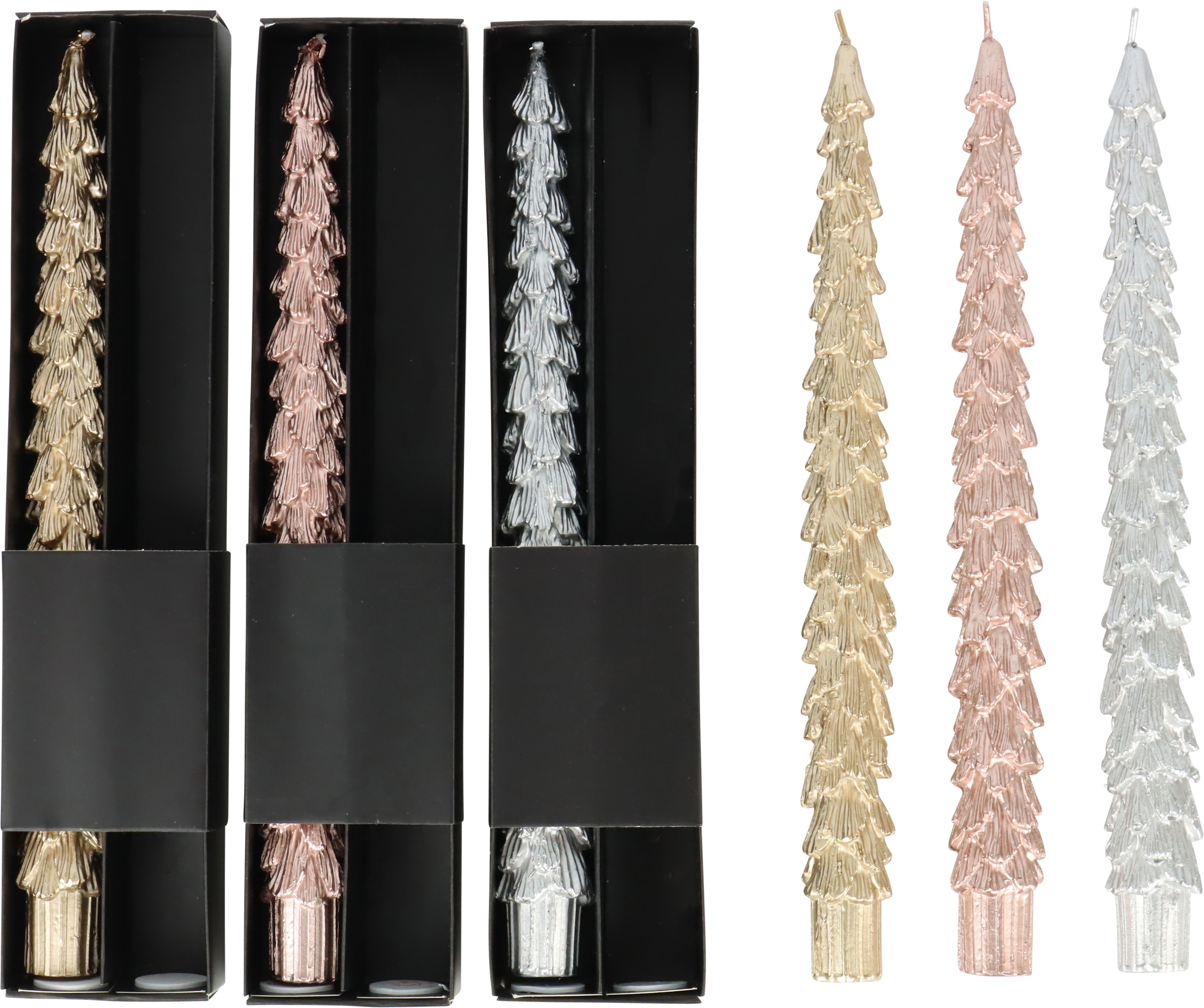 6151 STABKERZEN FOREST FLAME  S/6