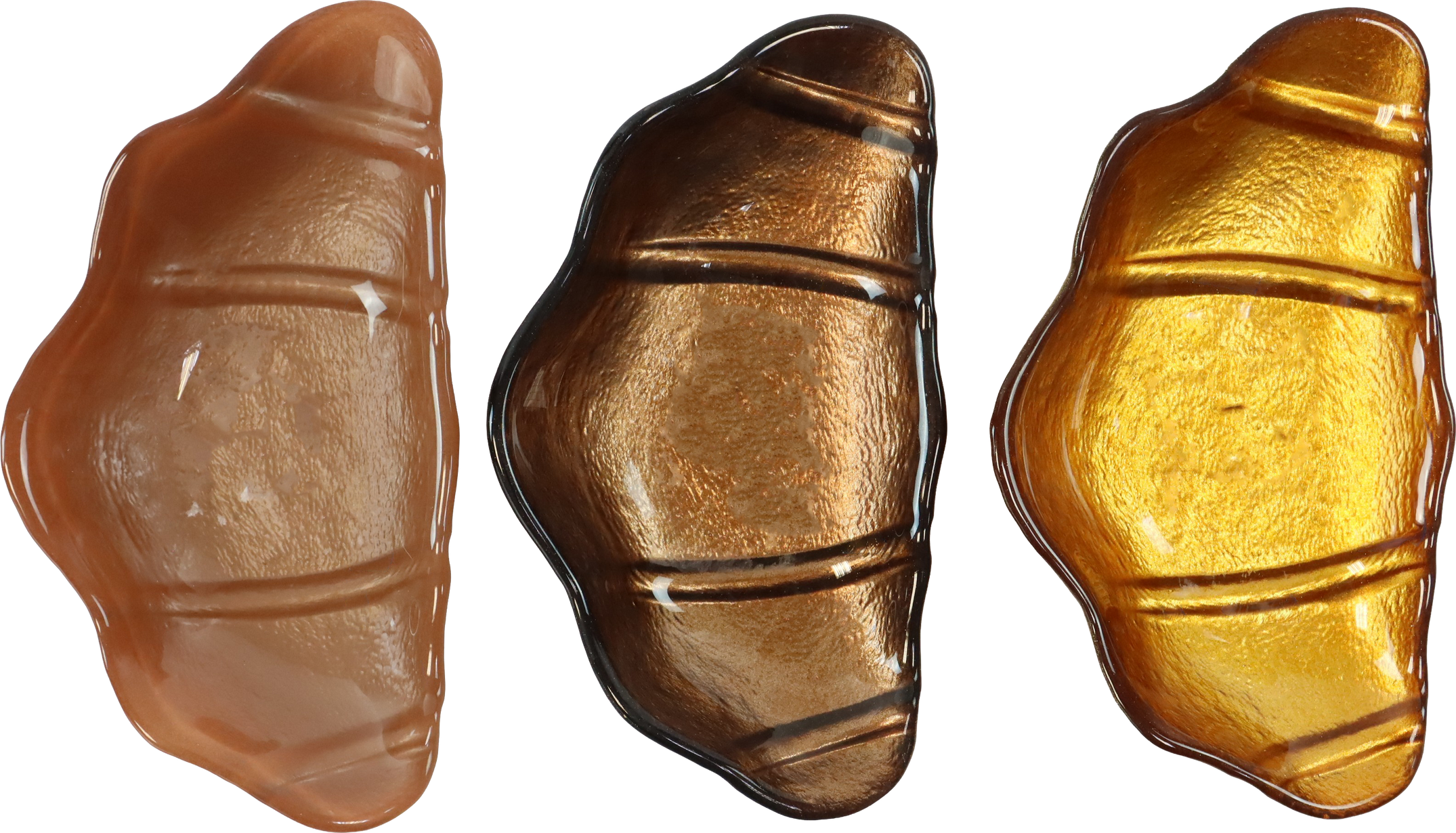 6291 GLASSCHALEN CROISSANTS  S/3