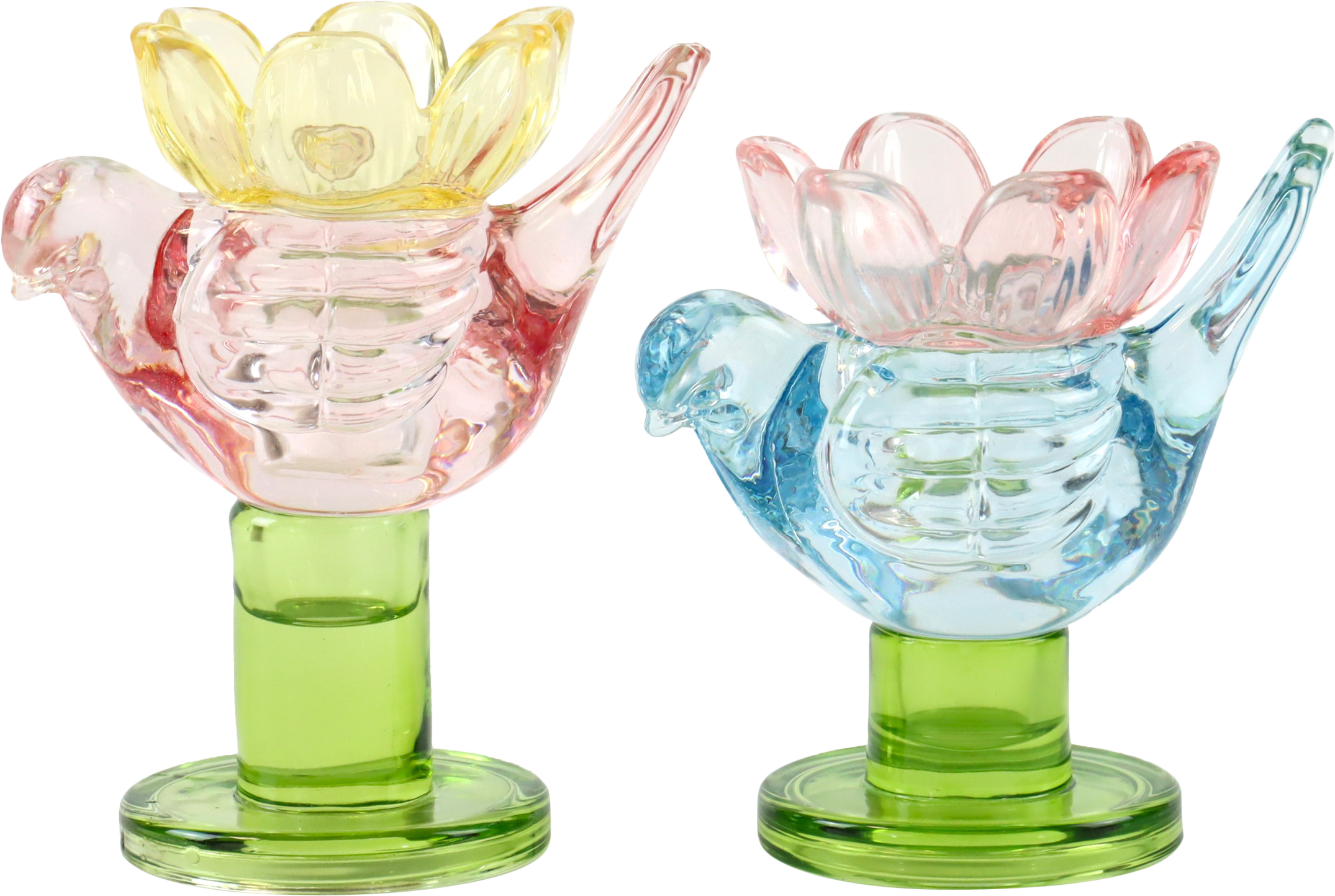 6417 LEUCHTER BLOOMING BIRDS  S/2