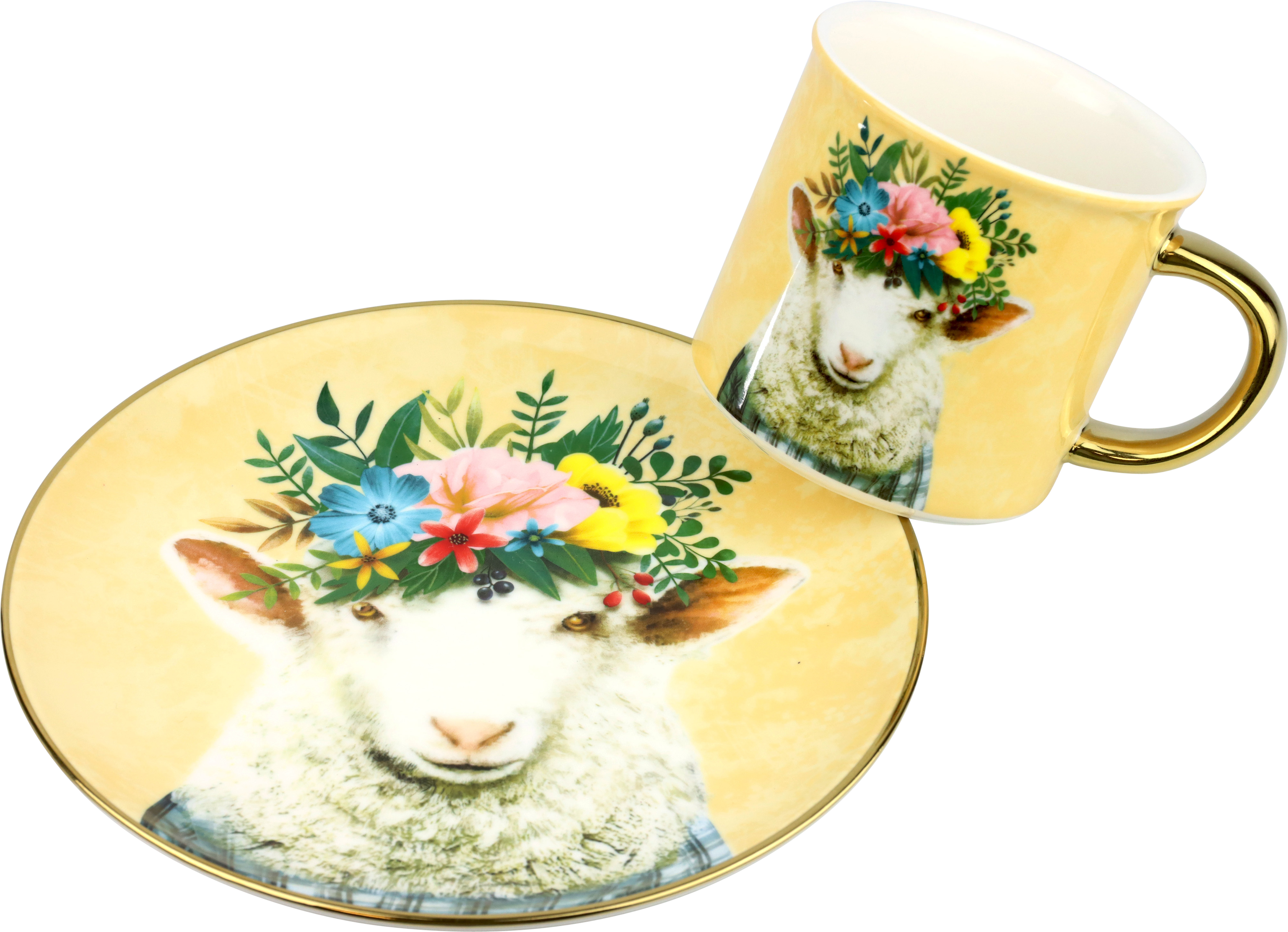 6570 BREAKFAST SET  SWEET SHEEP  S/2