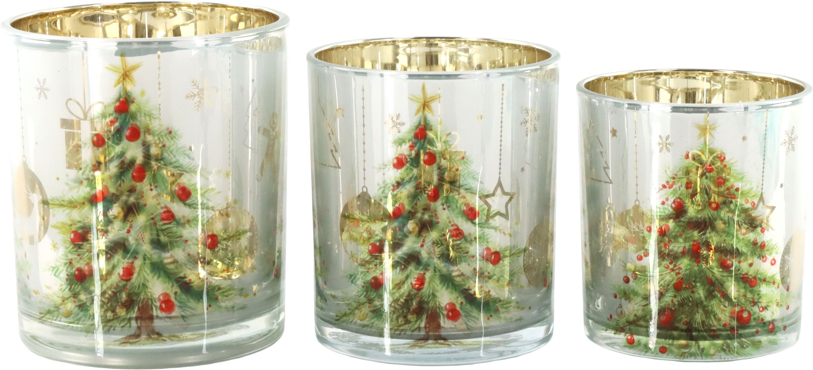 6579 WINDLICHTER CHRISTMAS-TREE  S/3