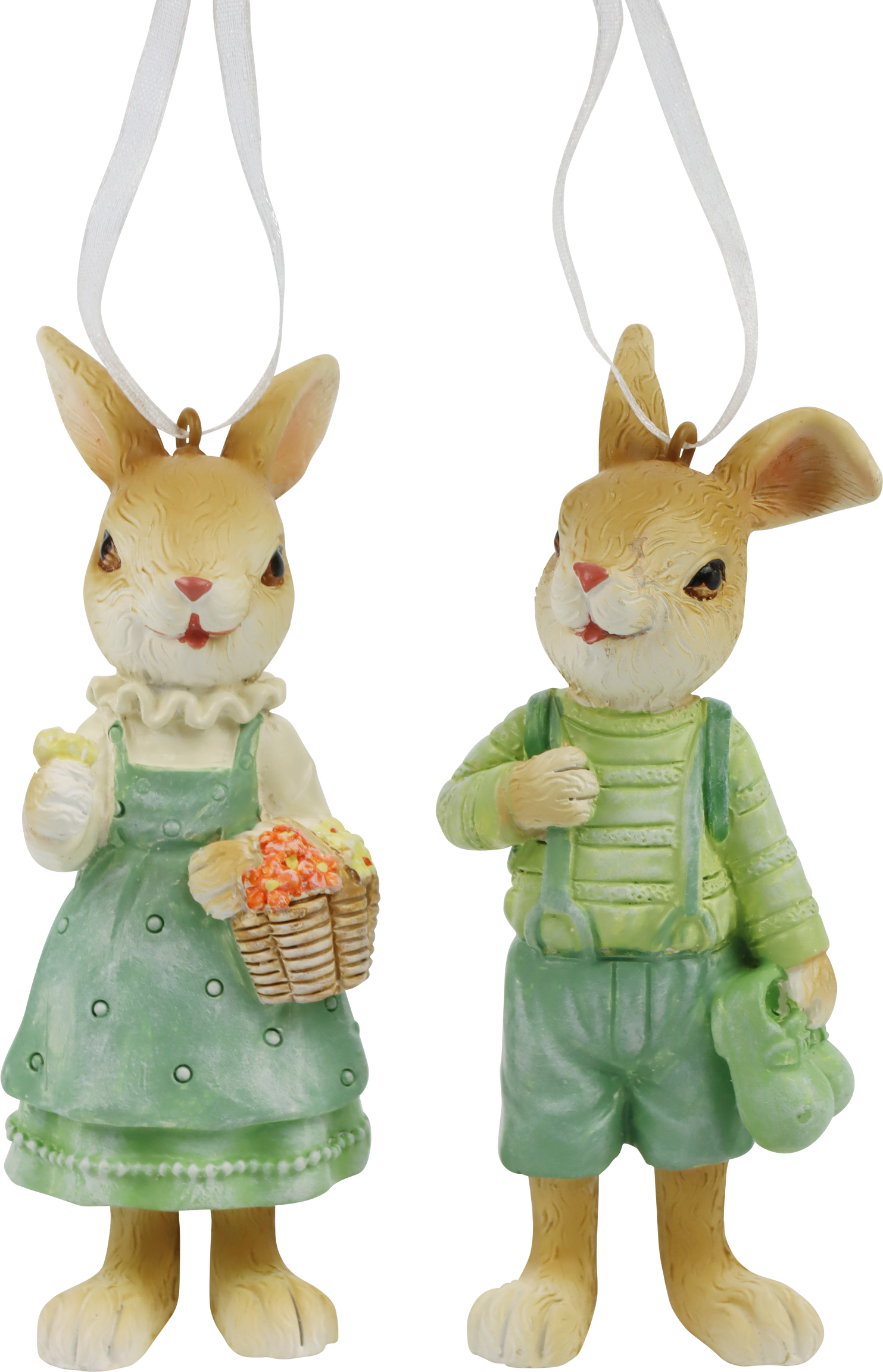 6638 RABBIT HANGERS GARDENER  S/2