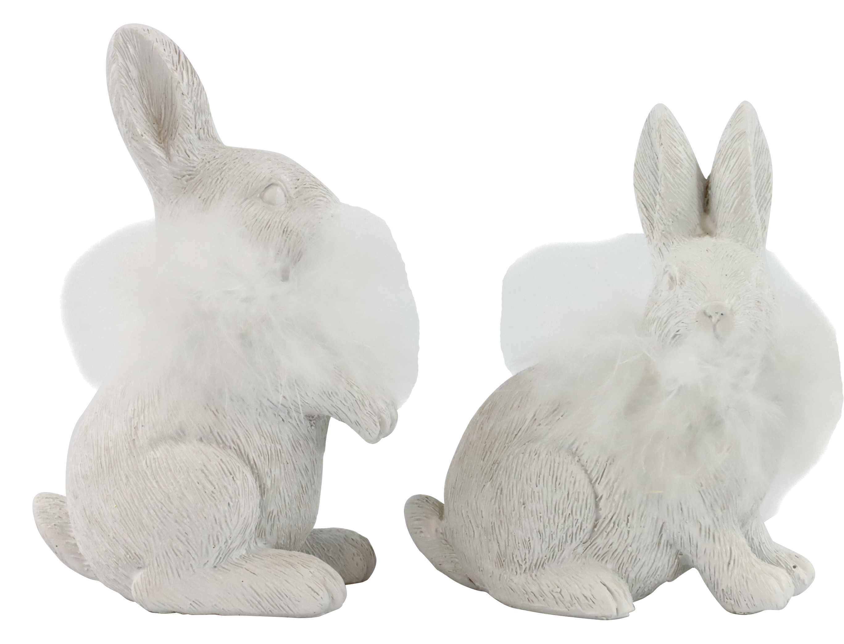 6775 RABBITS FEATHERS  S/2