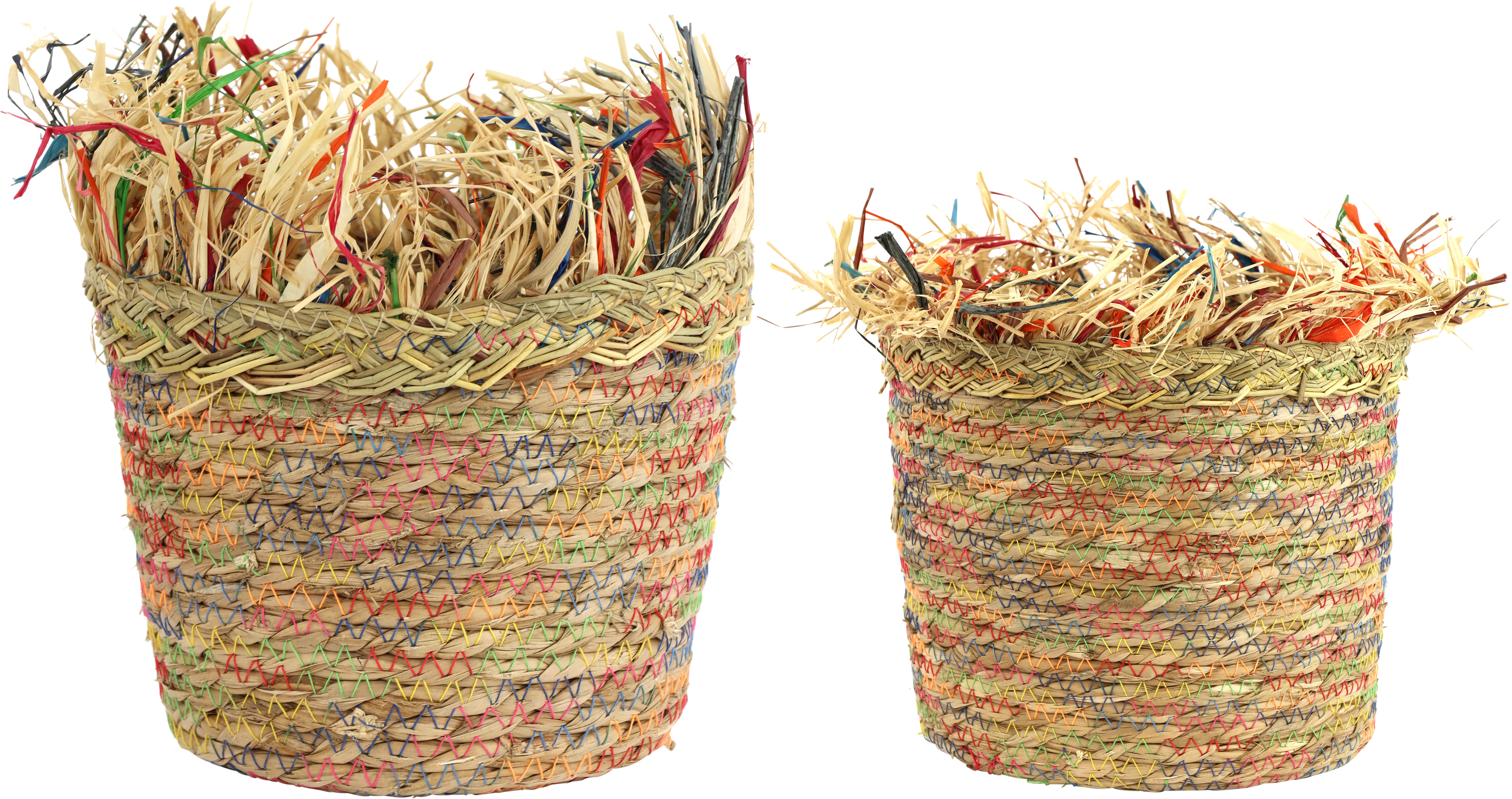 6899 BASKETS FOLK FLAIR   S/2